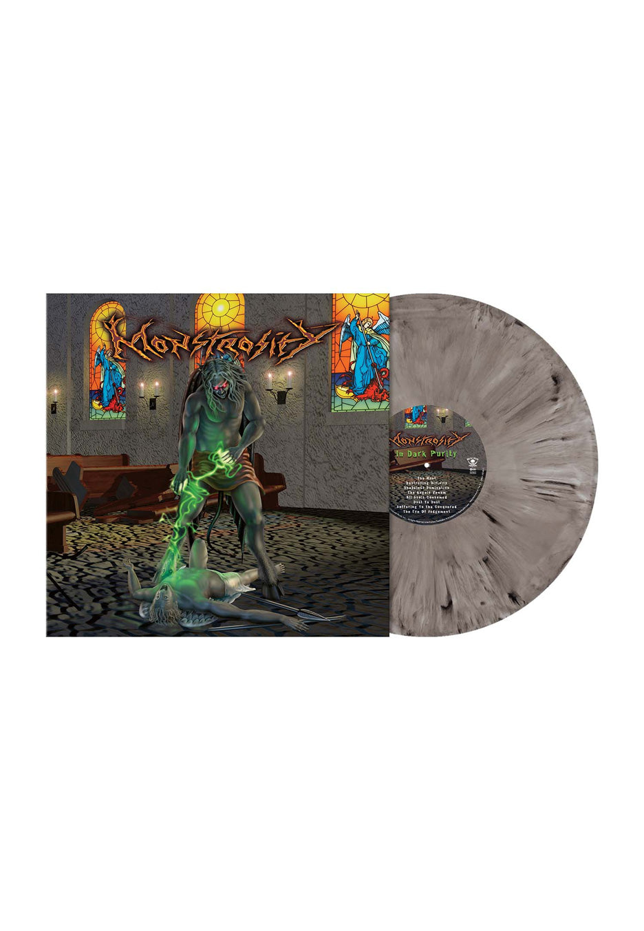Monstrosity In Dark Purity Ltd. Poltergeist Grey/Brown Marbled Vinyl | Neutral-Image
