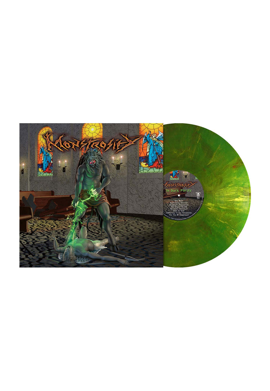 Monstrosity In Dark Purity Ltd. Metallic Green/Red Marbled Vinyl | Neutral-Image