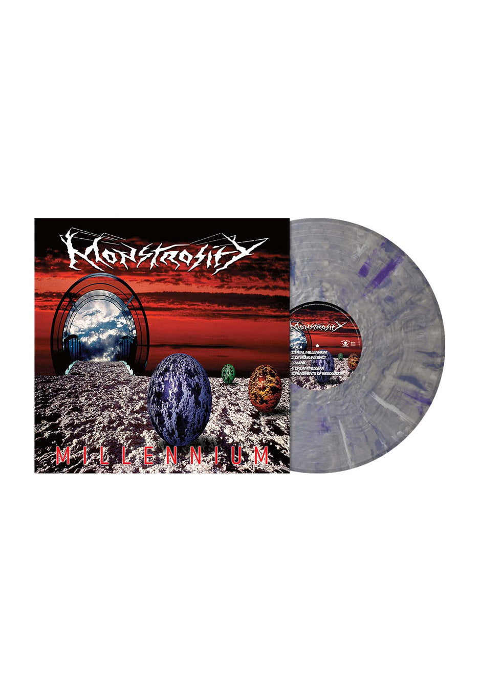 Monstrosity Millennium Ltd. Deceptions Metallic Grey/Purple/Blue Marbled Vinyl | Neutral-Image