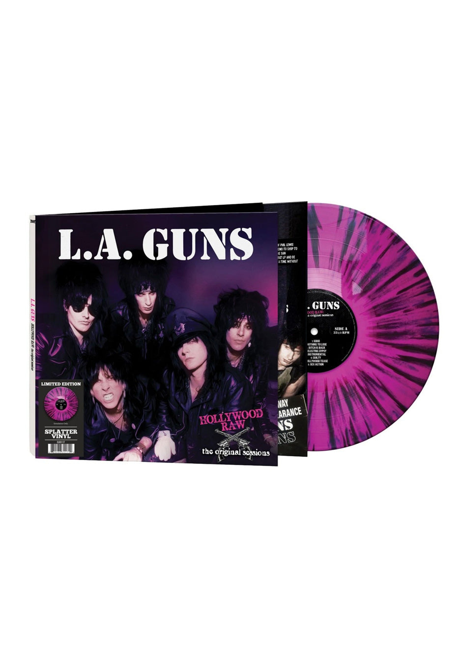 L.A. Guns Hollywood Raw: The Original Session Ltd. Purple w/ Black Splattered Vinyl | Neutral-Image