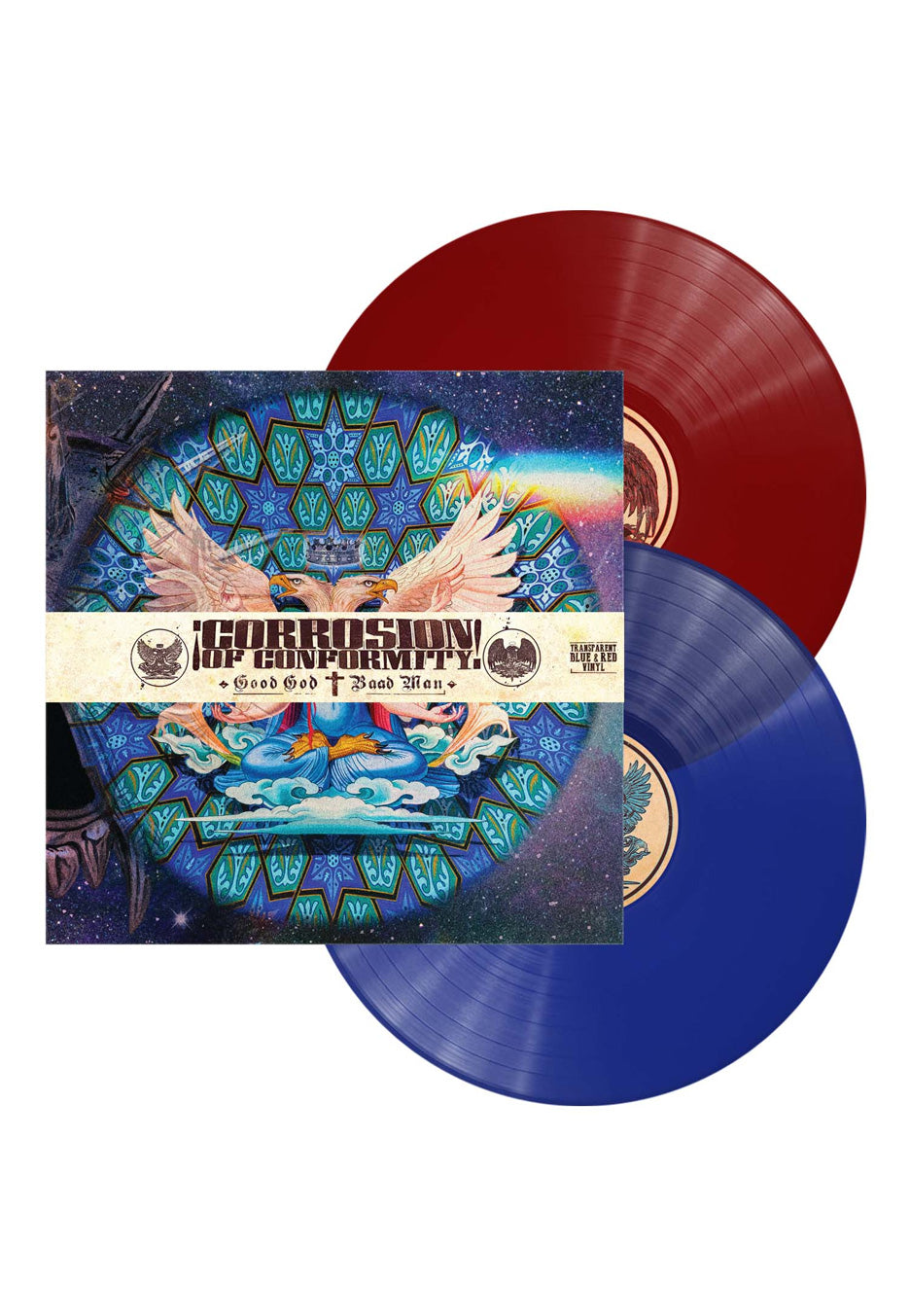 Corrosion Of Conformity Good God/ Baad Man Transparent Blue & Red Colored 2 Vinyl + OBI         | Neutral-Image