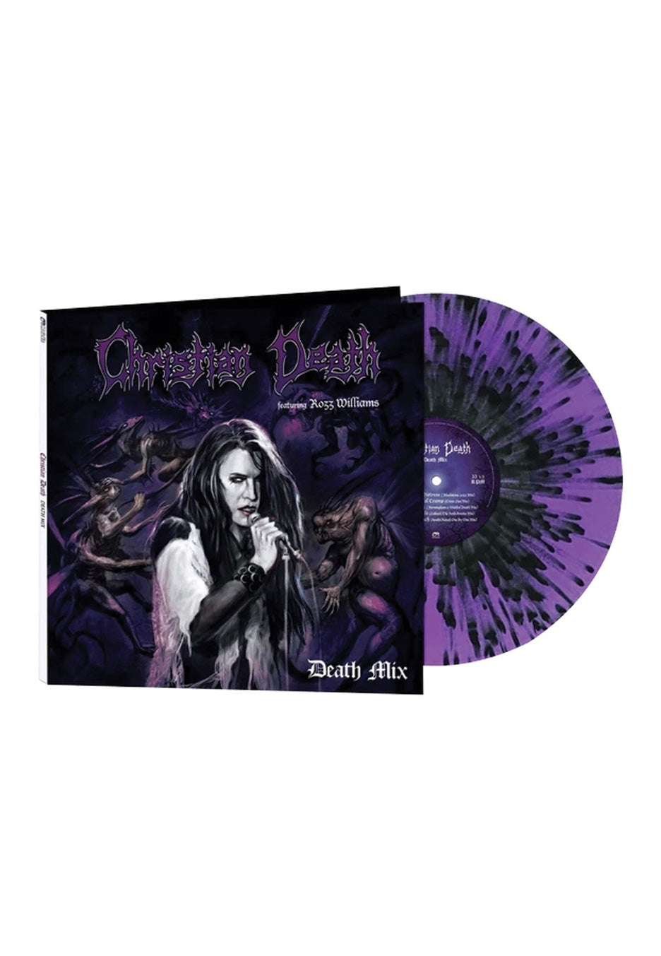 Christian Death Death Mix Ltd. Purple w/ Black Splattered Vinyl | Neutral-Image