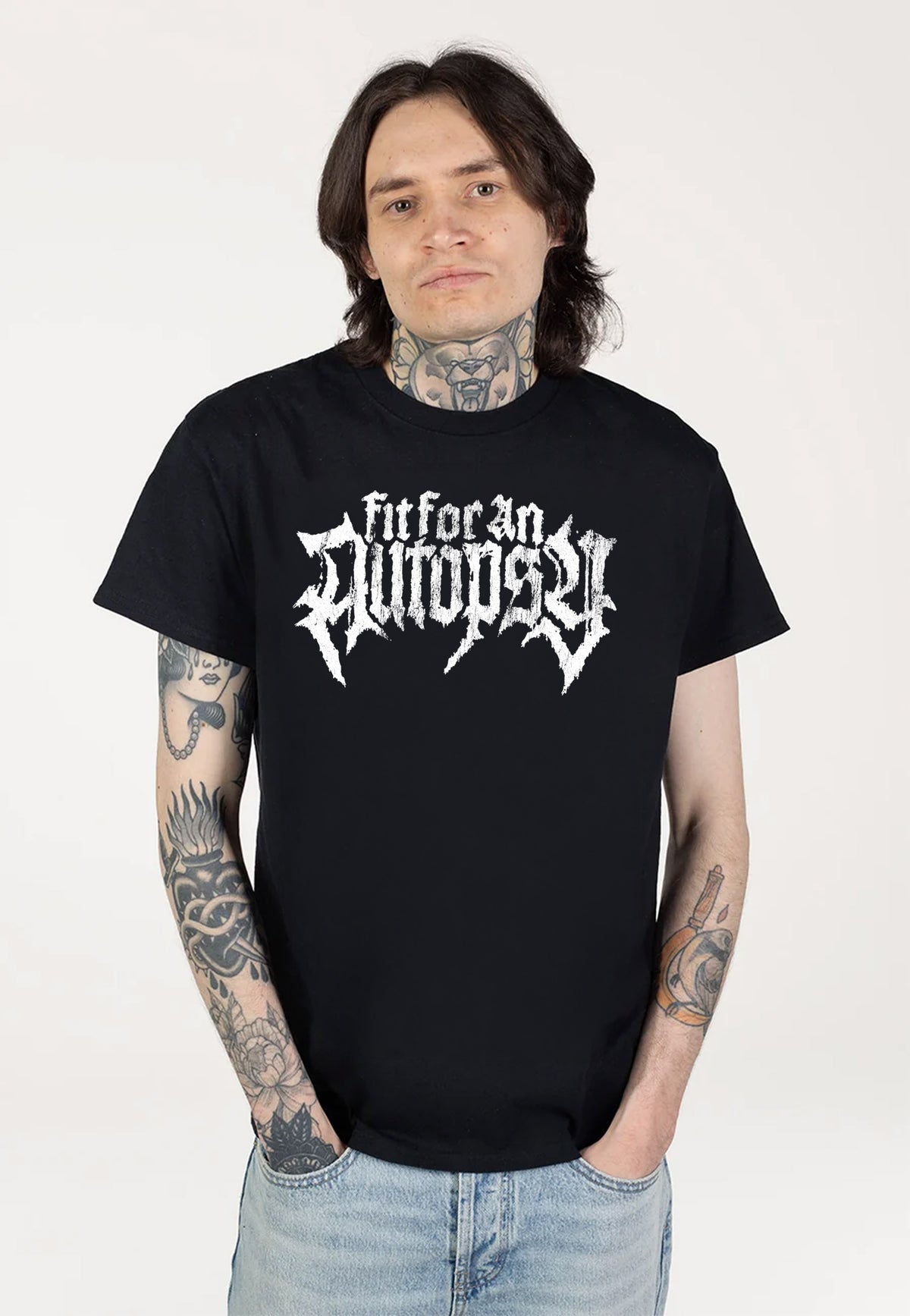 Fit For An Autopsy Logo Limited Glow In Dark T-Shirt | Men-Image