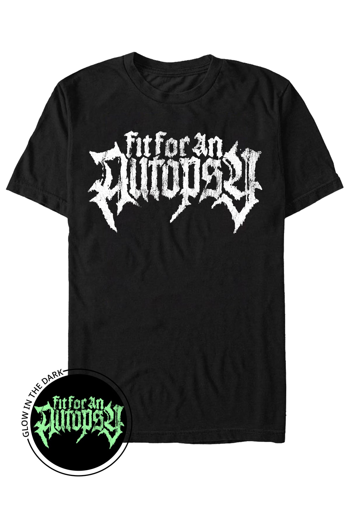 Fit For An Autopsy Logo Limited Glow In Dark T-Shirt | Neutral-Image