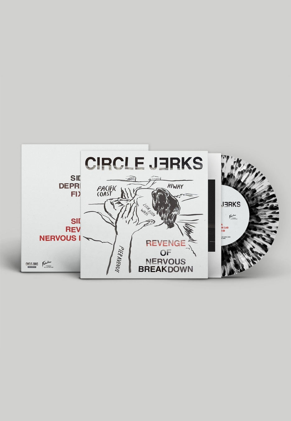 Circle Jerks Revenge Of Nervous Breakdown Ltd. Split Ink Splattered 7 Inch | Neutral-Image
