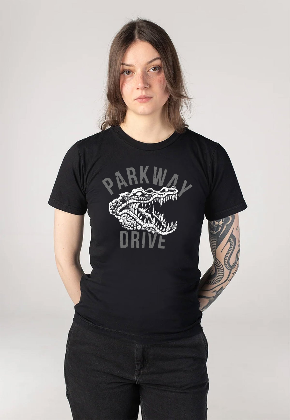 Parkway Drive Croc Limited Glow In Dark T-paita | Women-Image