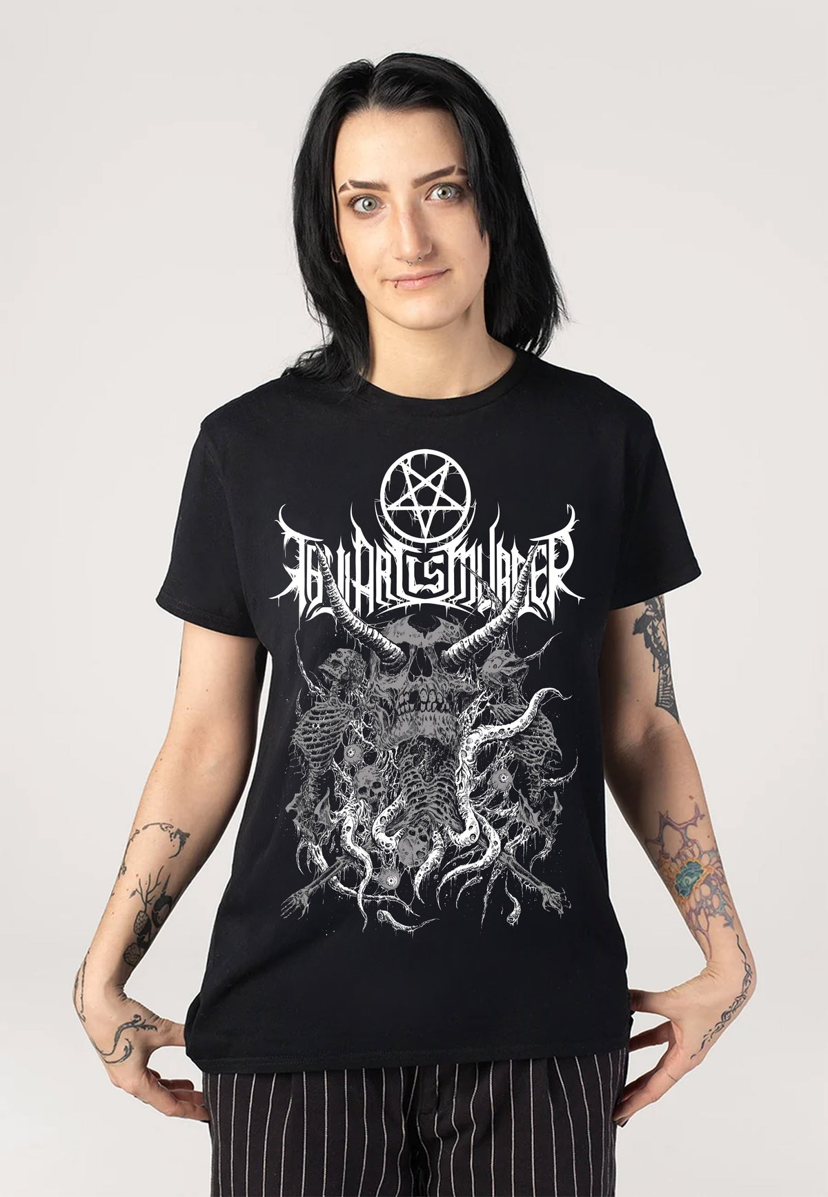 Thy Art Is Murder Skull Limited Glow In Dark T-Shirt | Women-Image