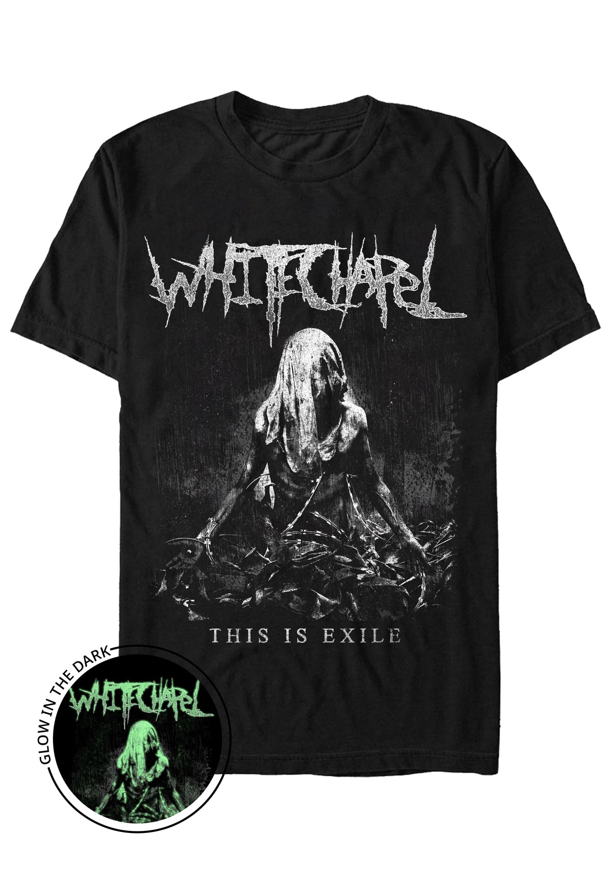 Whitechapel Exile Limited Glow In Dark T-Shirt | Neutral-Image