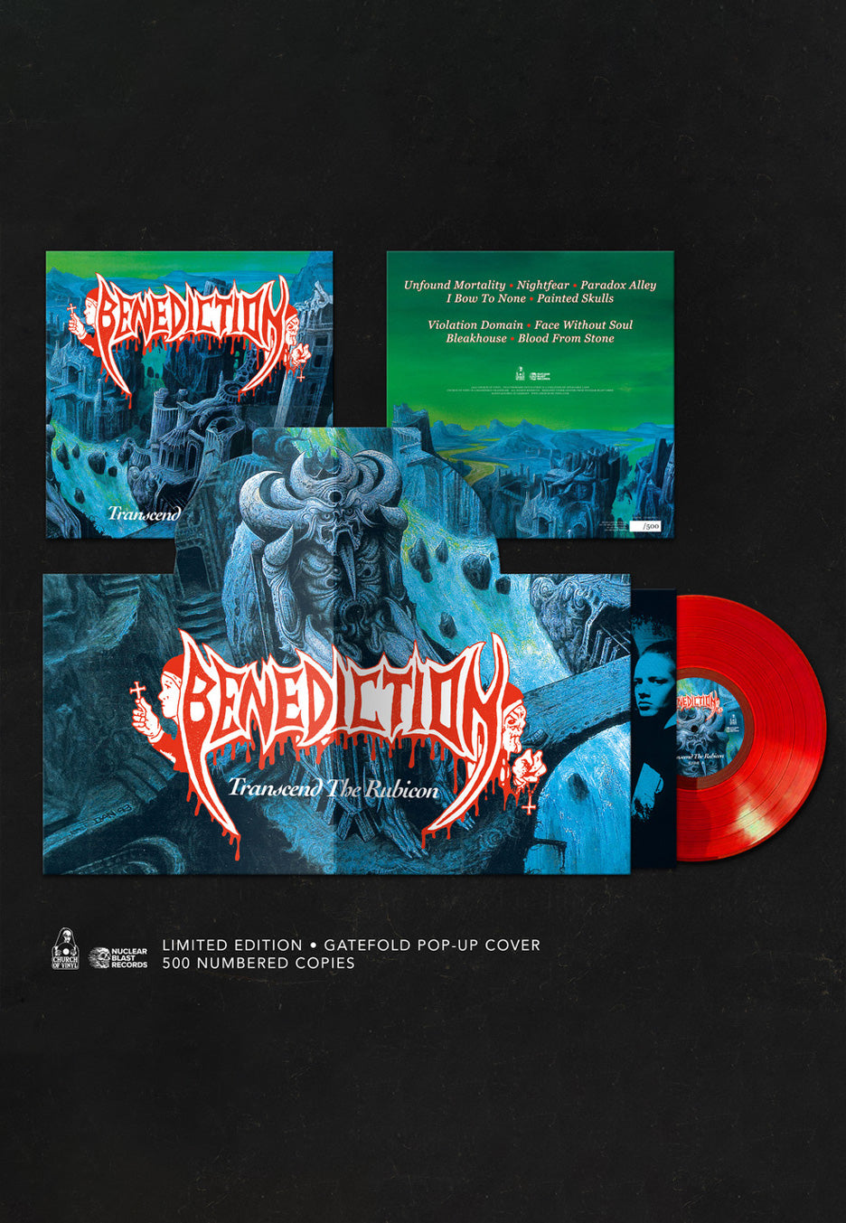 Benediction Transcend The Rubicon Ltd. Red Colored PopUp Vinyl | Neutral-Image