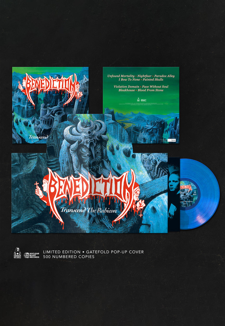 Benediction Transcend The Rubicon Ltd. Blue Colored PopUp Vinyl | Neutral-Image