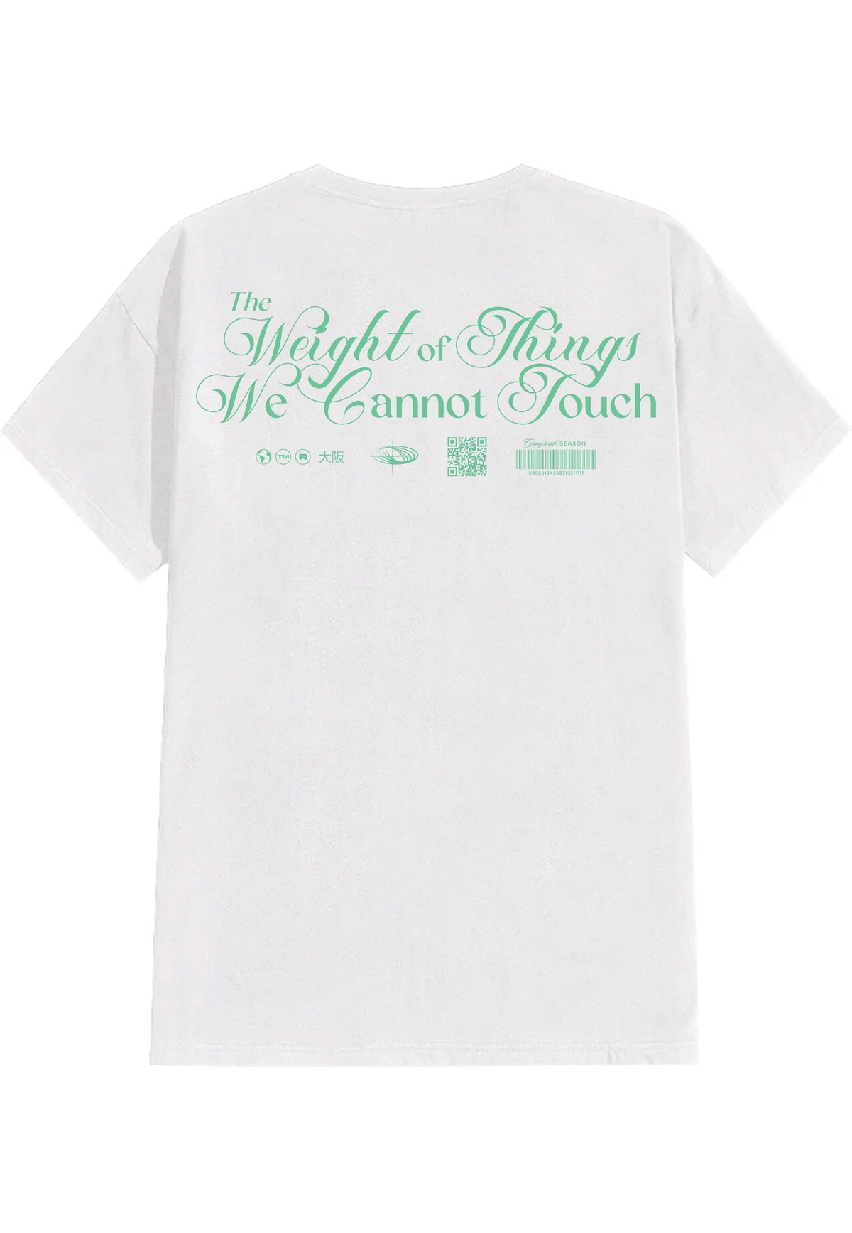 Grayscale Season The Weight Of Things We Cannot Touch White Camiseta | Neutral-Image