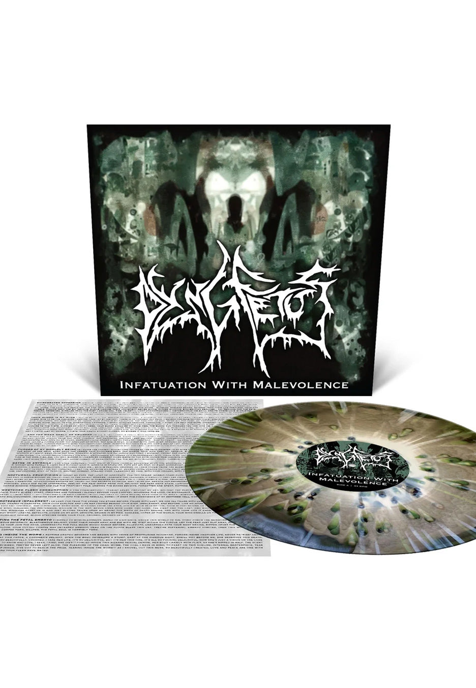 Dying Fetus Infatuation With Malevolence Ltd. Olive/Black Ice/Bone w Olive/Black Ice/Bone Splattered Vinyl | Neutral-Image