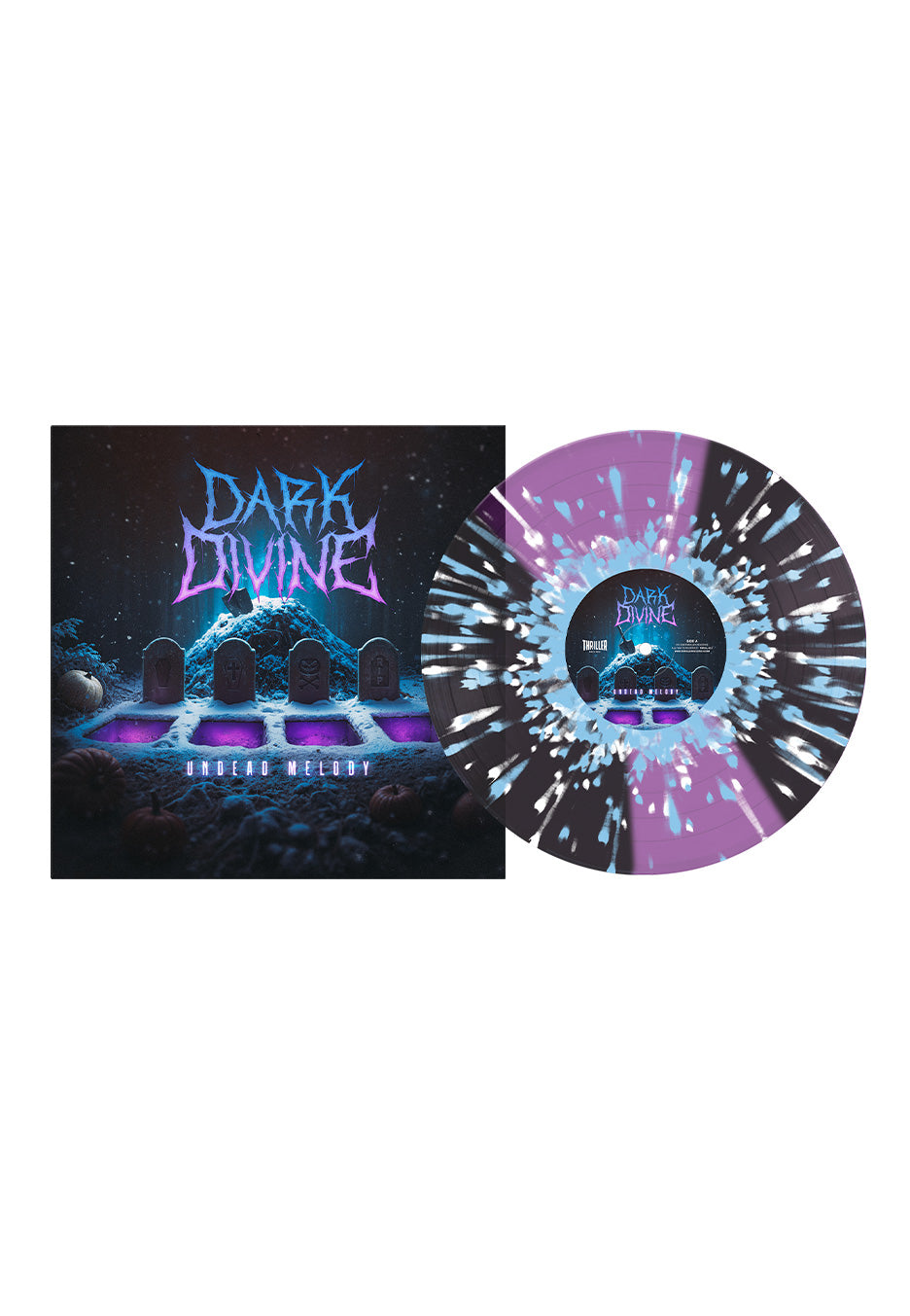 Dark Divine - Undead Melody Purple & Black Butterfly - Splattered Vinyl | Neutral-Image