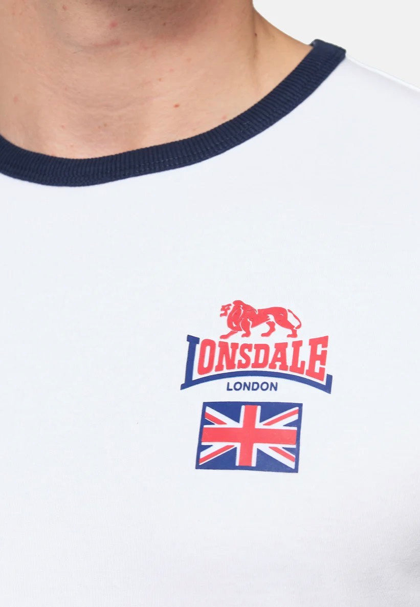 Lonsdale - Cashendun White/Navy/Red - T-Shirt | Men-Image