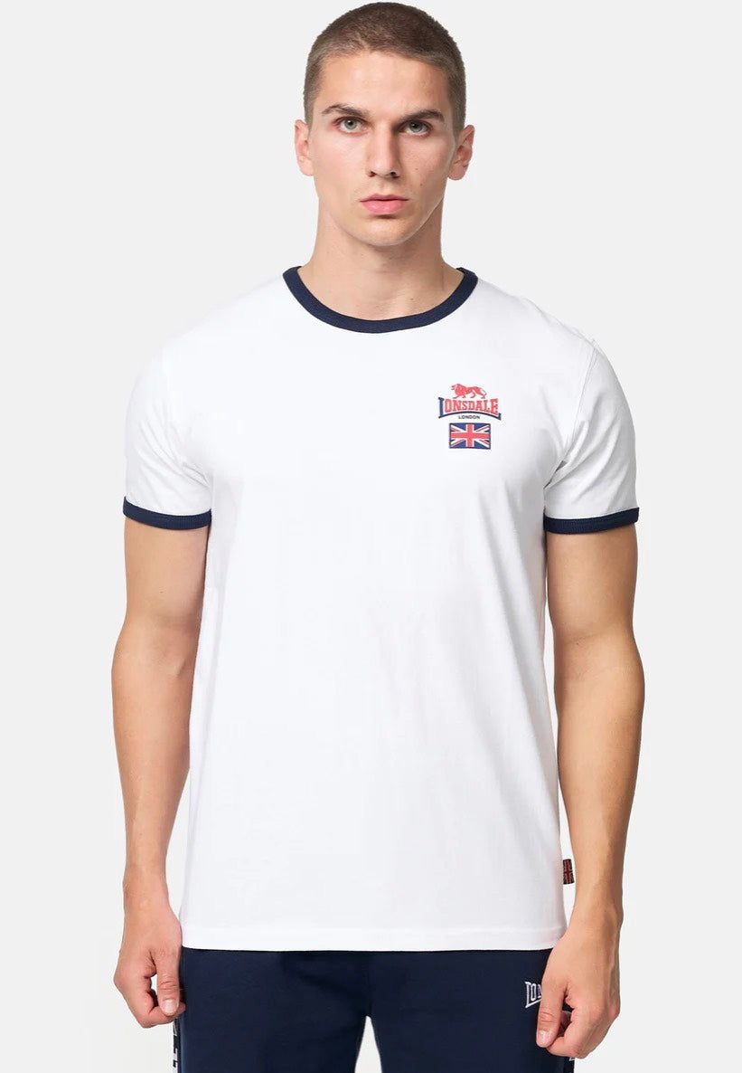 Lonsdale - Cashendun White/Navy/Red - T-Shirt