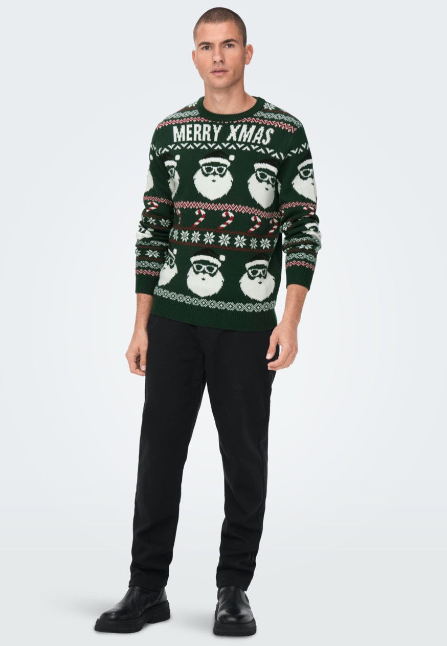 Only & Sons Xmas Santa Jaq Reg Eden Jersey de punto | Men-Image