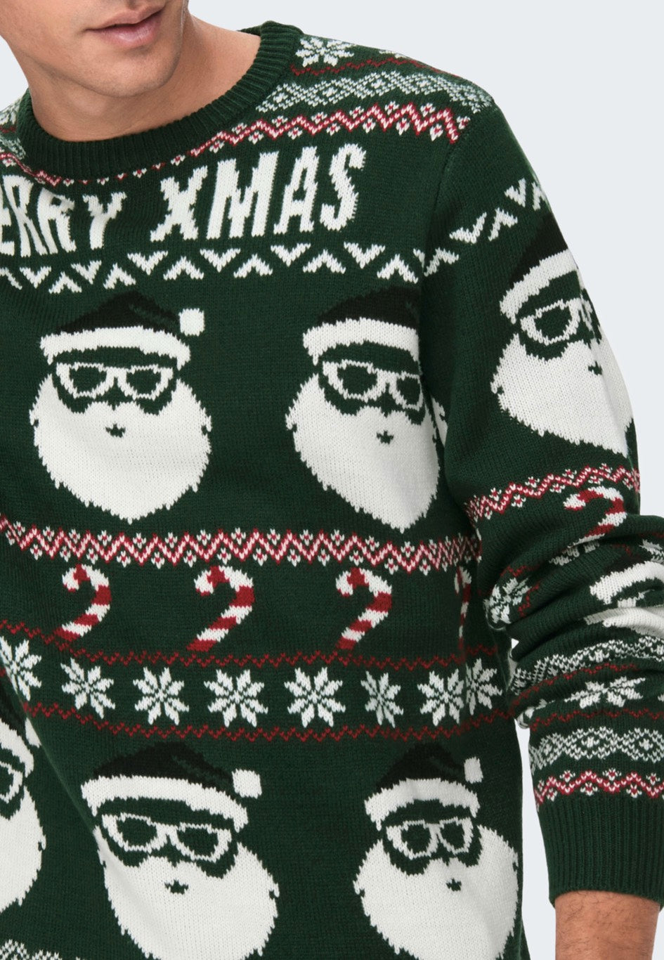 Only & Sons Xmas Santa Jaq Reg Eden Jersey de punto | Men-Image