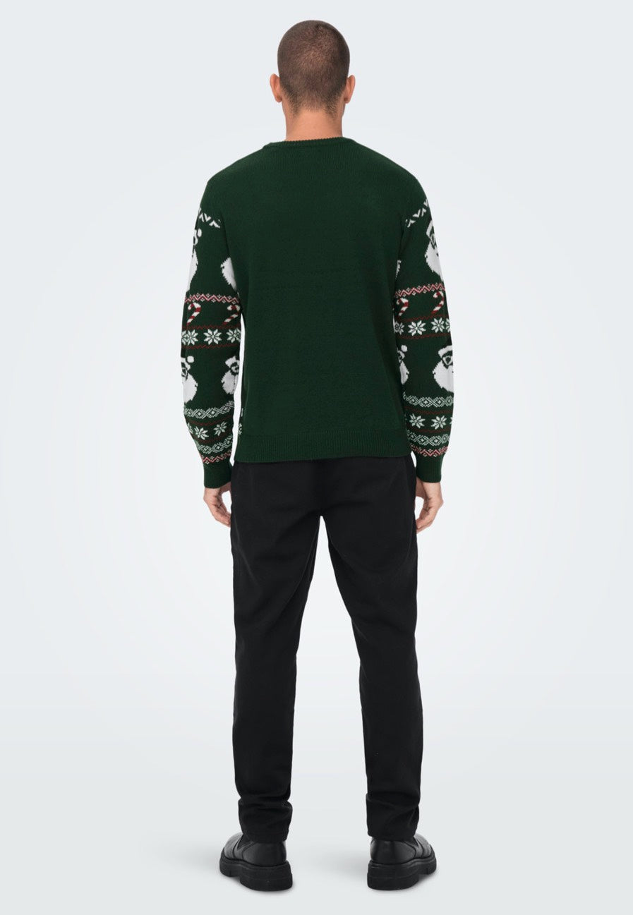 Only & Sons Xmas Santa Jaq Reg Eden Jersey de punto | Men-Image