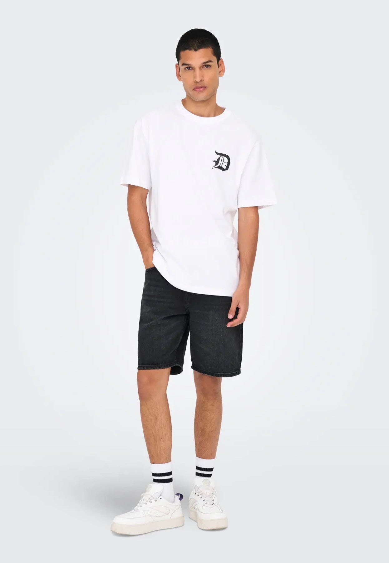 Only & Sons - Edge Black Denim - Shorts | Men-Image