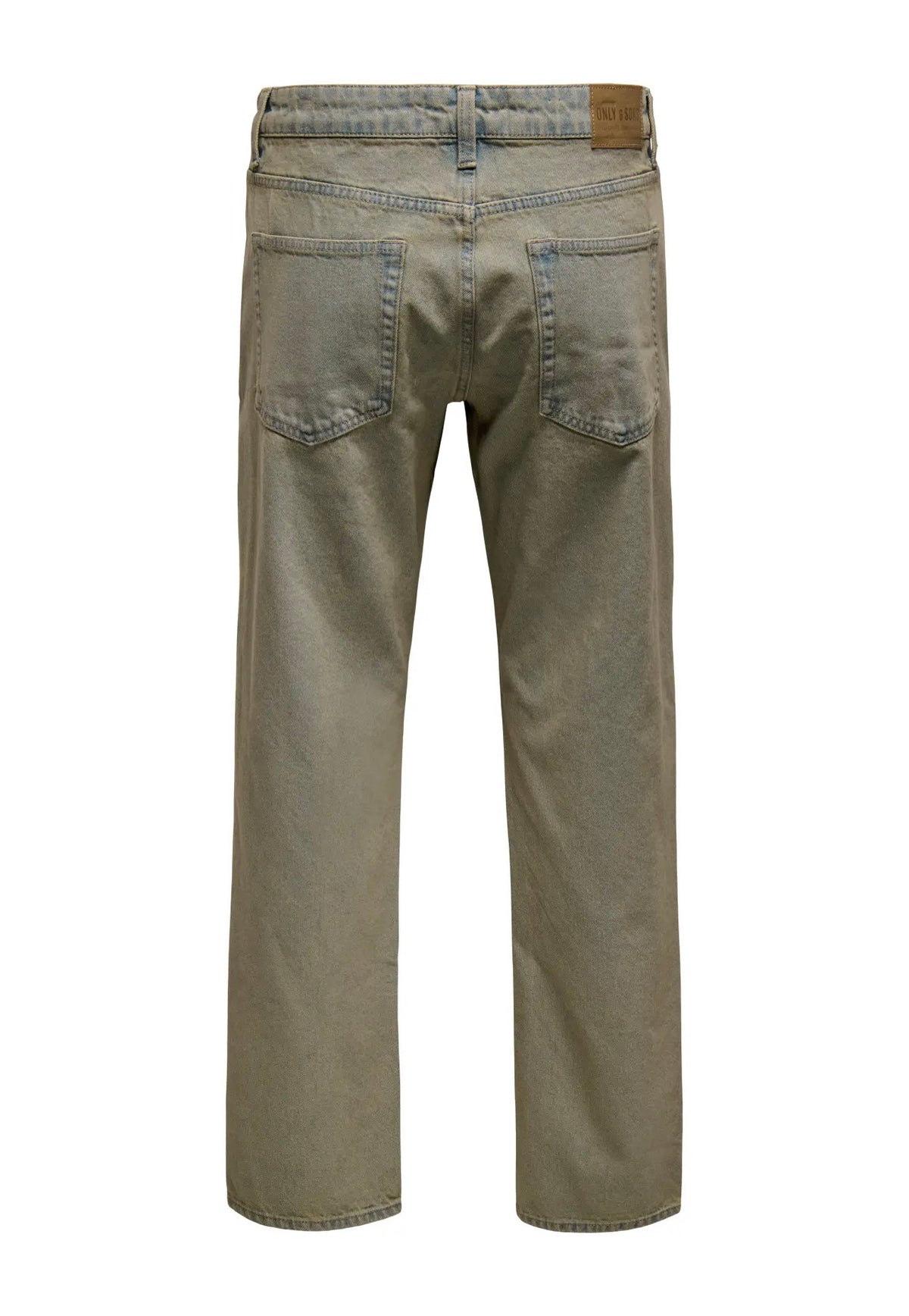 Only & Sons Edge Straight Denim Overdye Brown Jeans | Men-Image