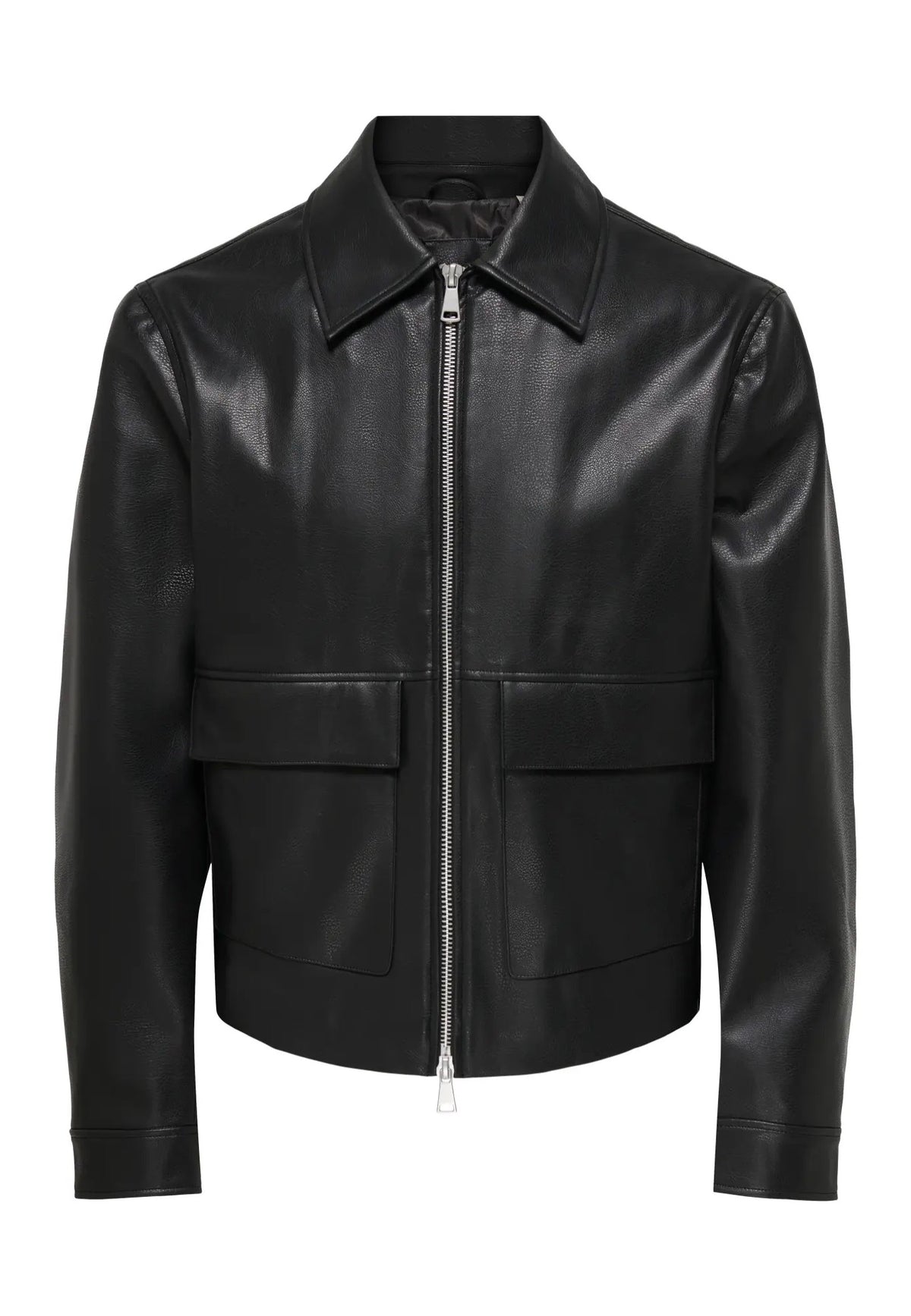 Only & Sons Bate PU Black Kurtka skórzana | Men-Image