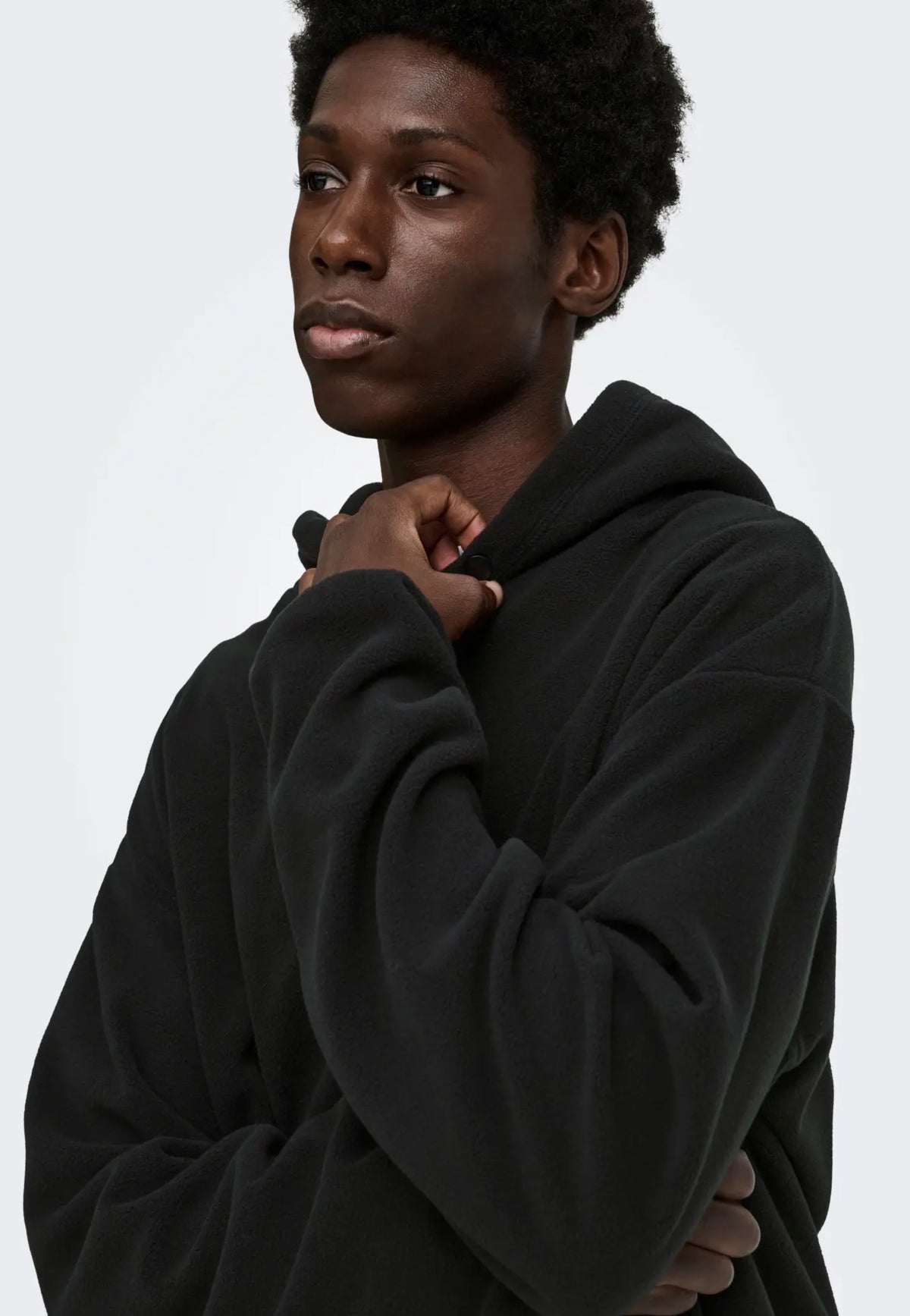 Only & Sons Hunter Fleece Black Mikina s kapucí | Men-Image