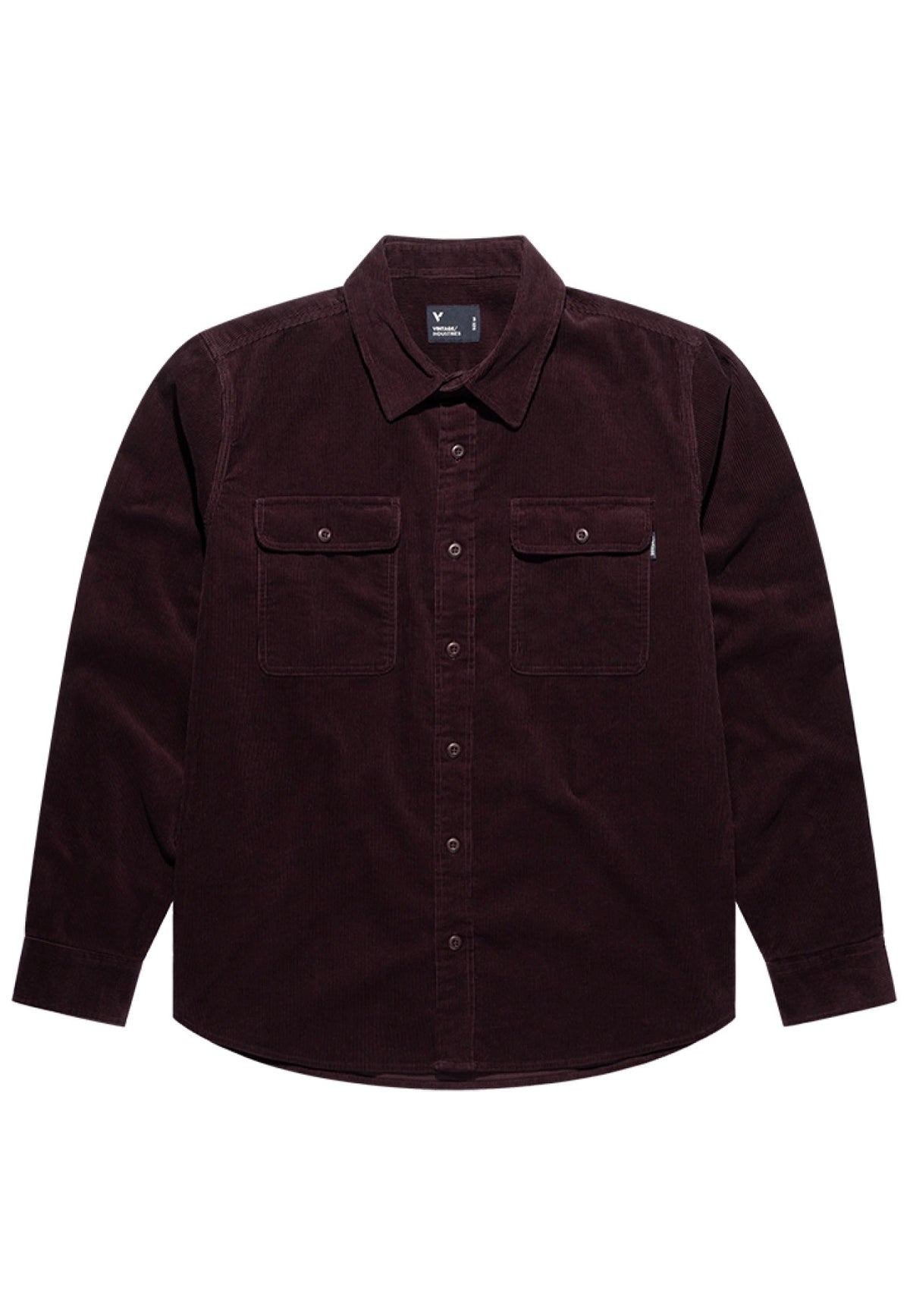 Vintage Industries Brix Burgundy Shirt | Men-Image