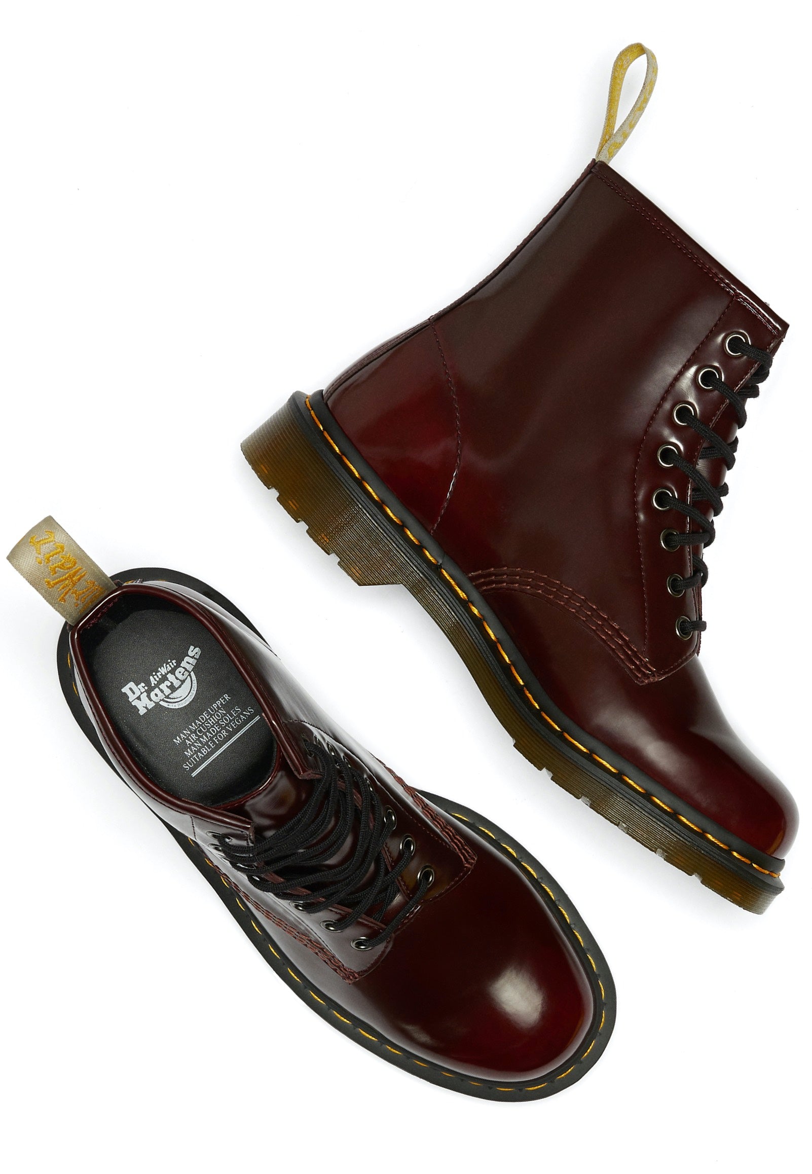 Dr. Martens - Vegan 1460 Cherry Red Oxford Rub Off Red - Shoes | Neutral-Image