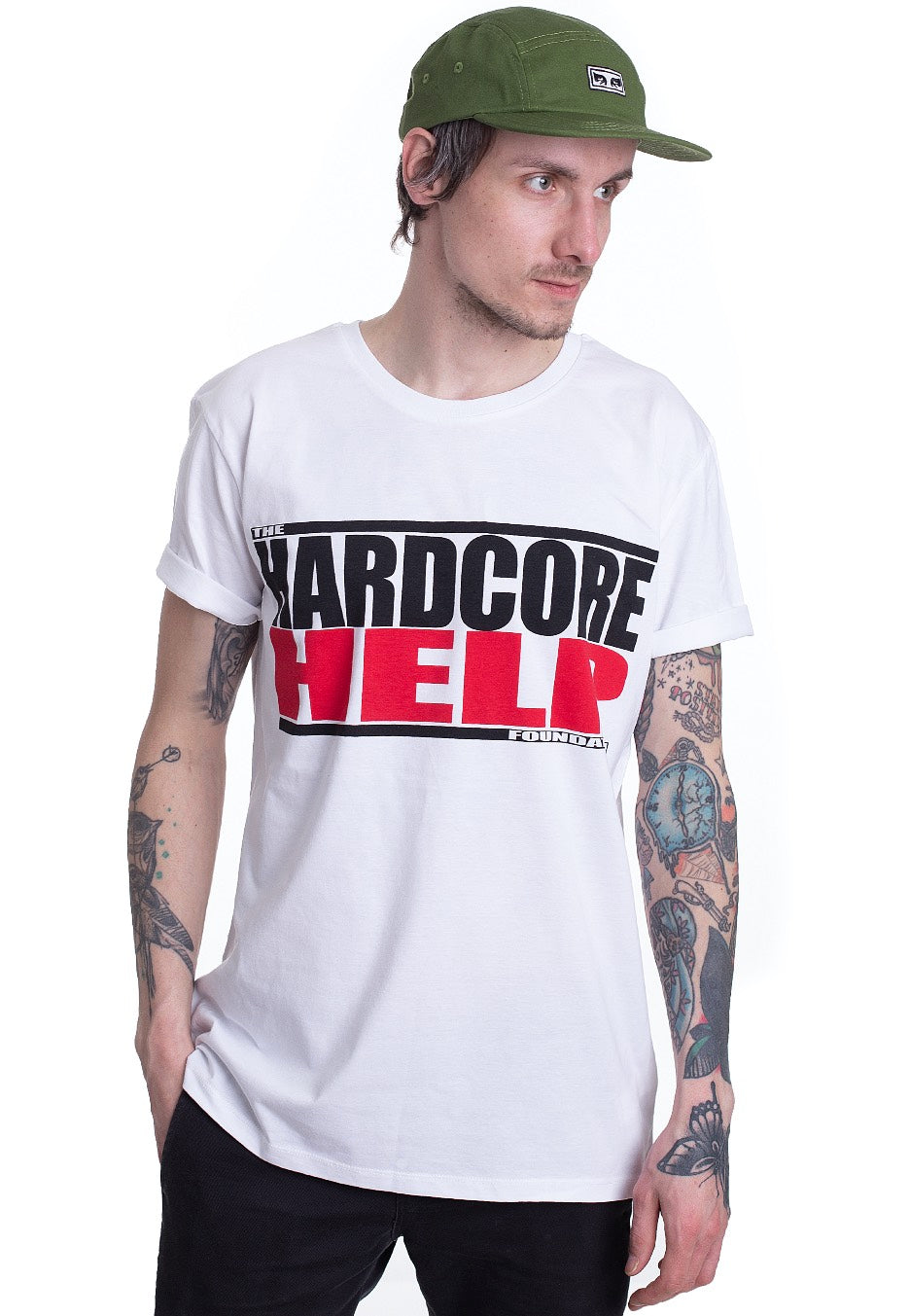 Hardcore Help Foundation - Logo White - T-Shirt