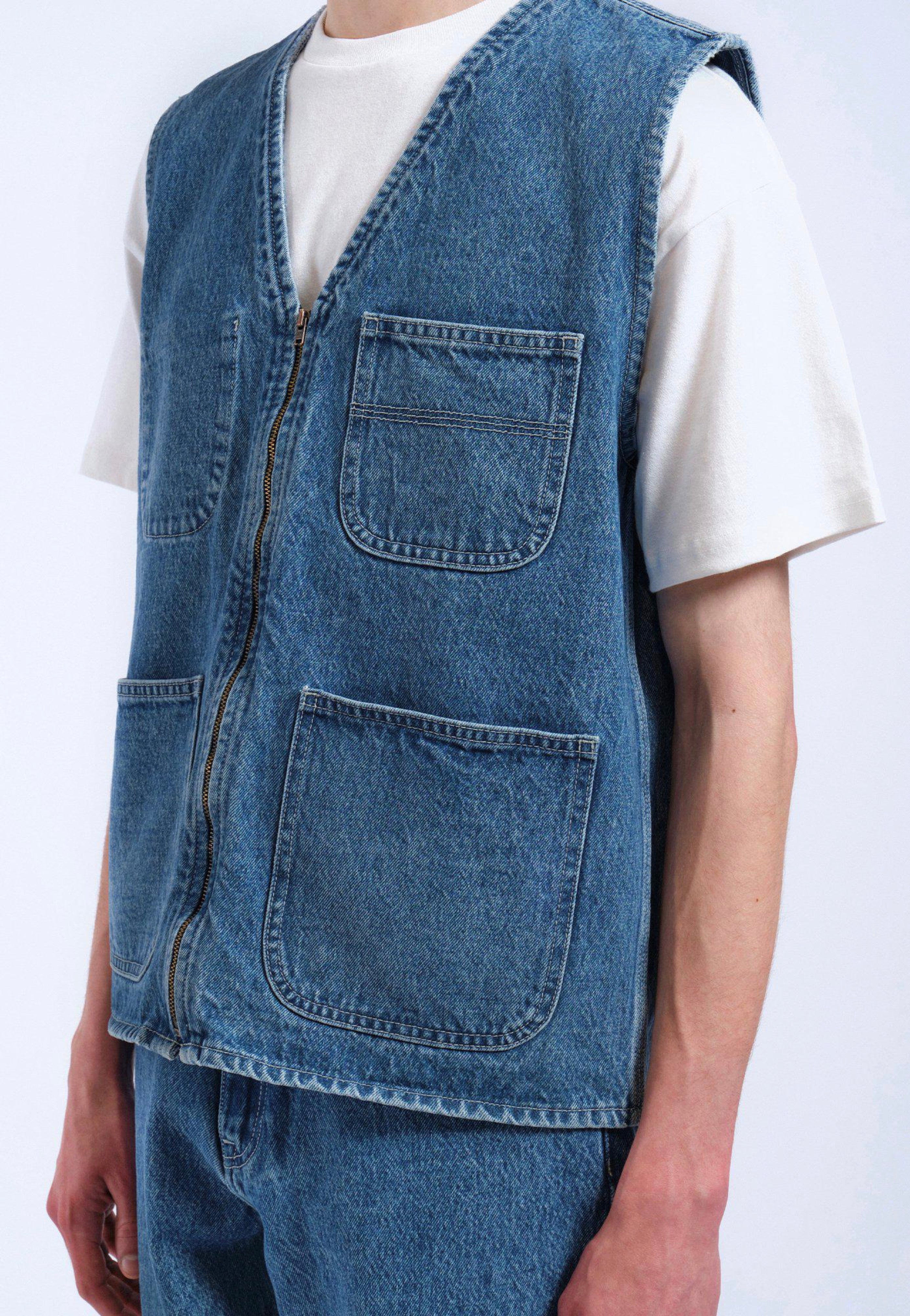 Dr. Denim - Denver Worker Stream Sky Retro Contrast - Vest | Men-Image