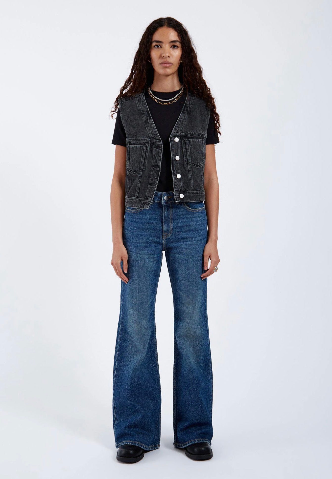 Dr. Denim - Tina Aged Black - Vest | Women-Image