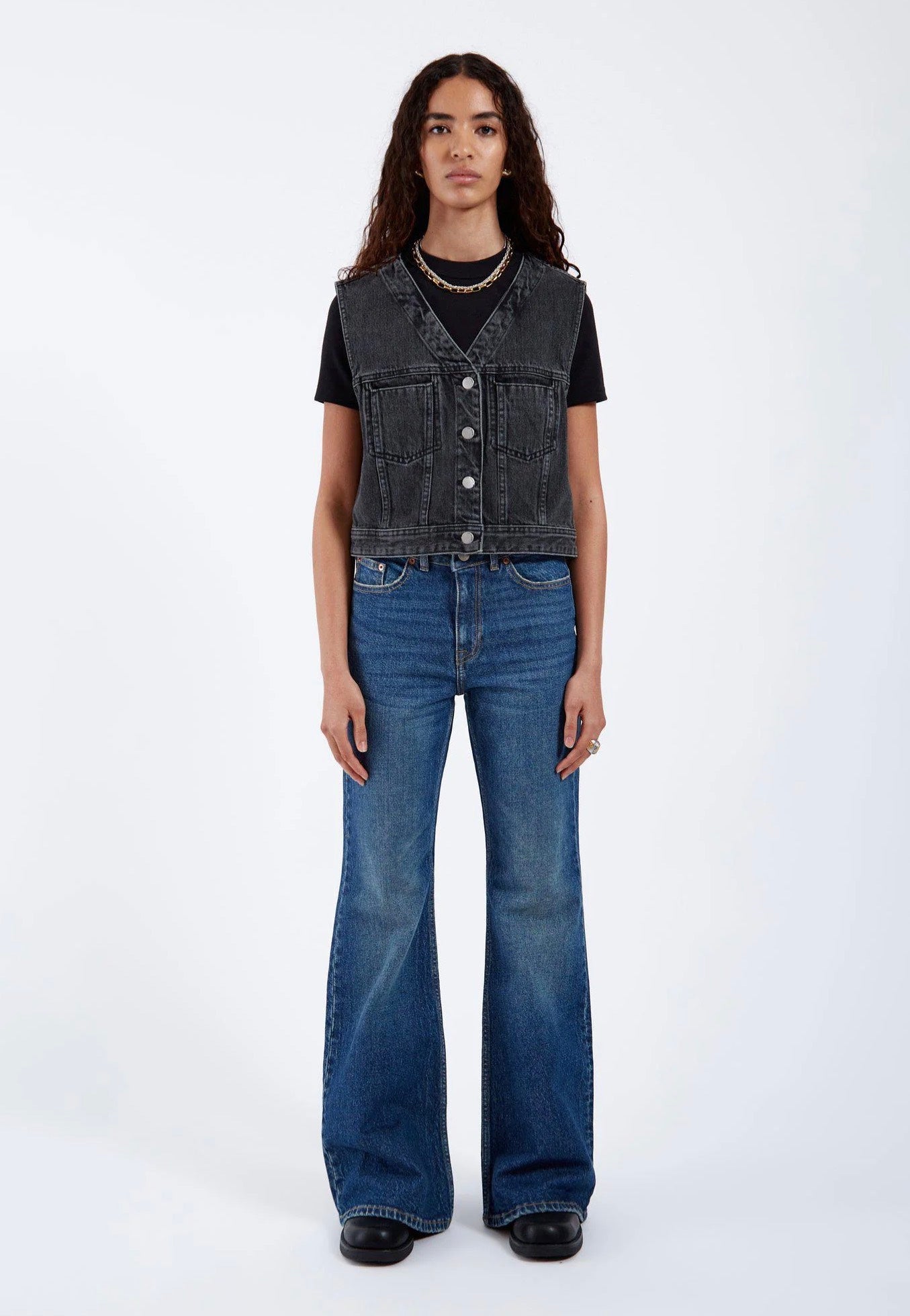 Dr. Denim - Tina Aged Black - Vest | Women-Image