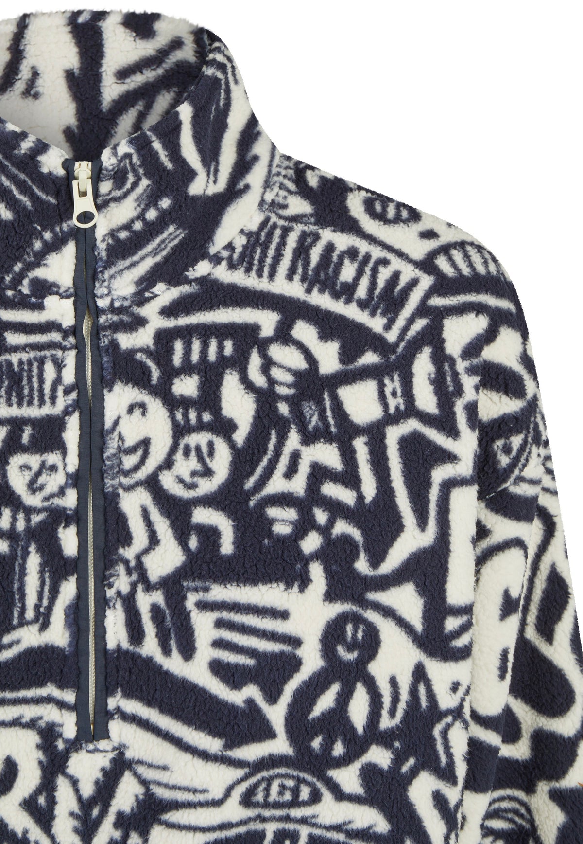 Iriedaily Arkta Teddy Navy White Svetr | Women-Image