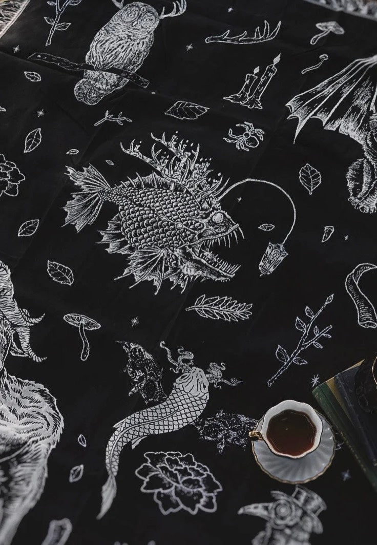 Lively Ghosts The 'Creatures' Black  Tapestry | Neutral-Image