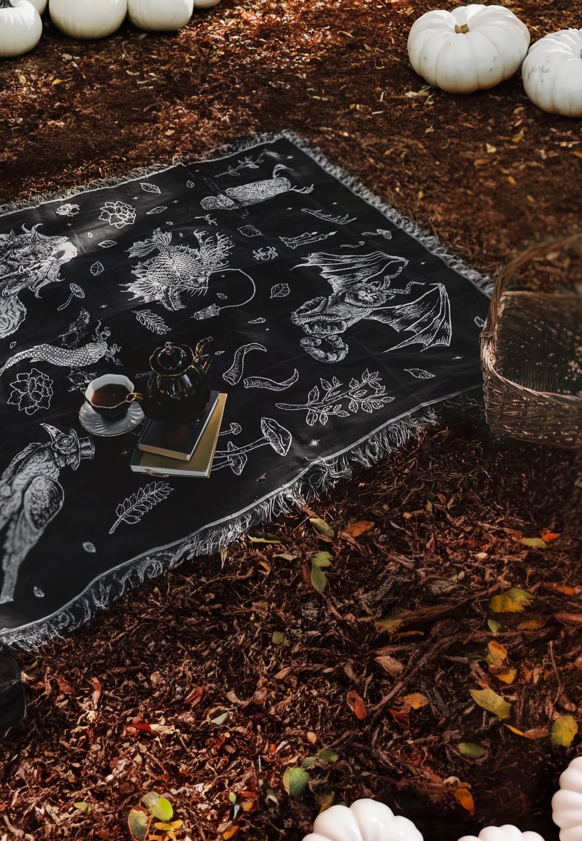 Lively Ghosts The 'Creatures' Black  Tapestry | Neutral-Image
