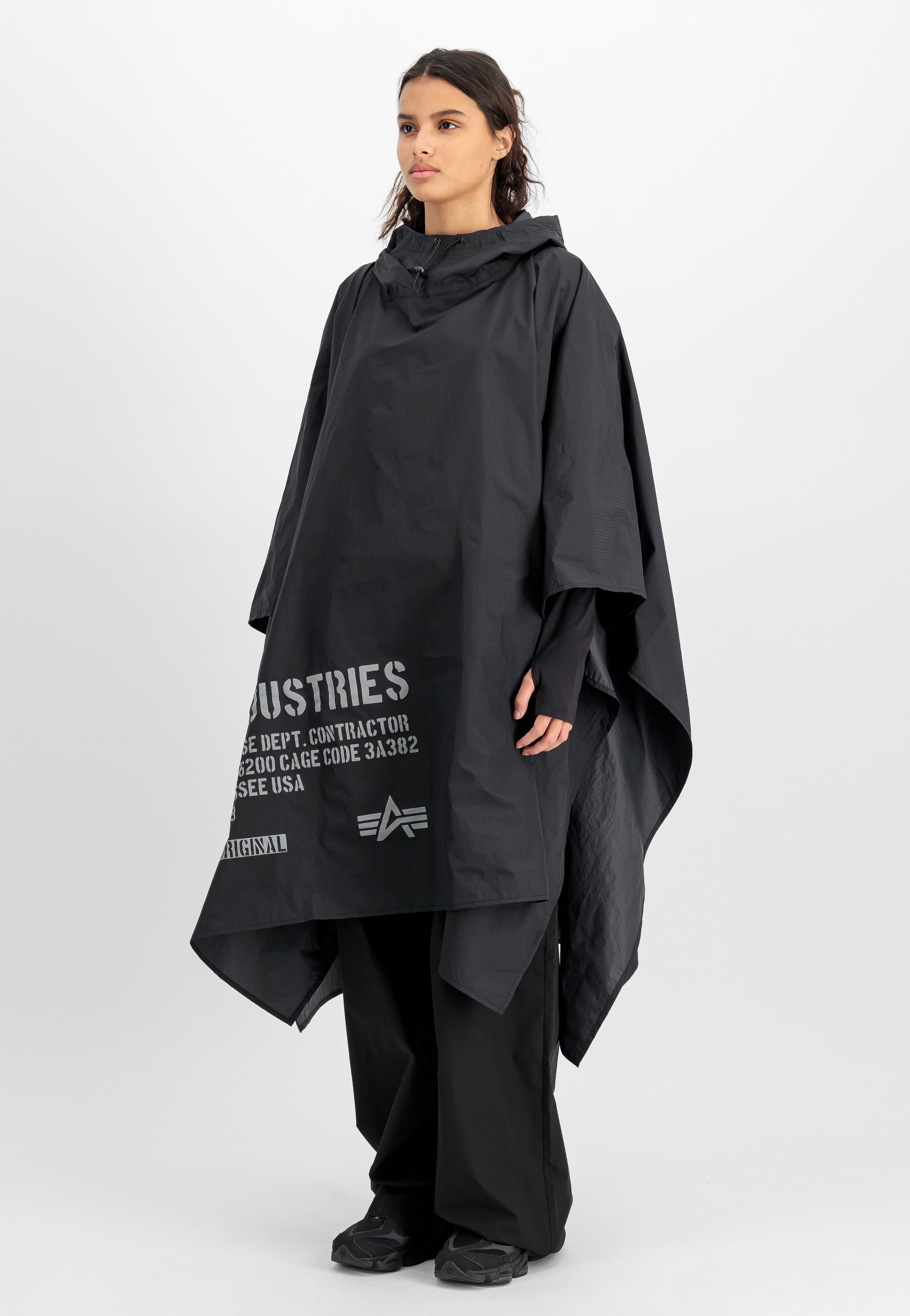 Alpha Industries - Packable Black - Poncho | Women-Image