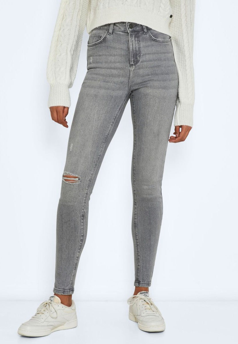 Noisy May - Callie Skinny Medium Grey Denim - Jeans | Women-Image