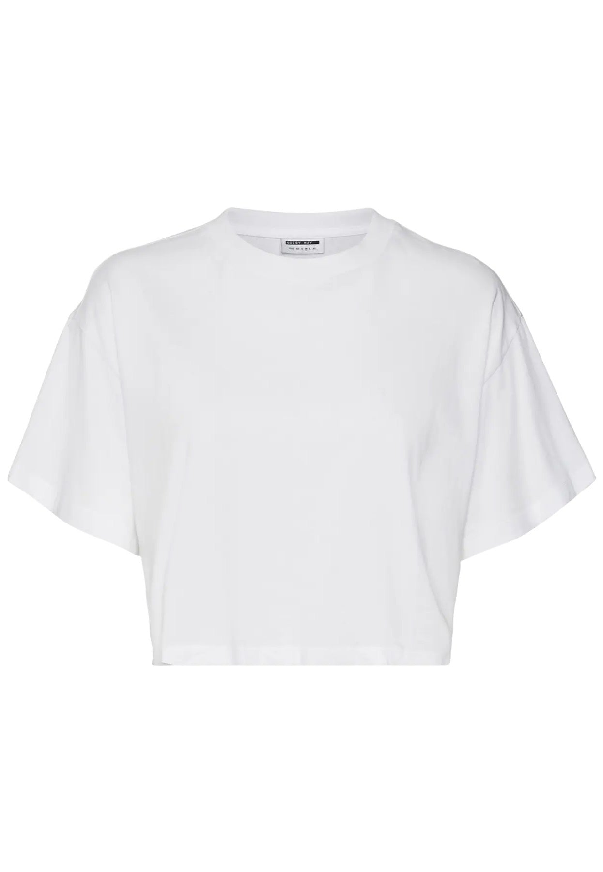 Noisy May - Alena O-Neck Semicrop Bright White - Top | Women-Image