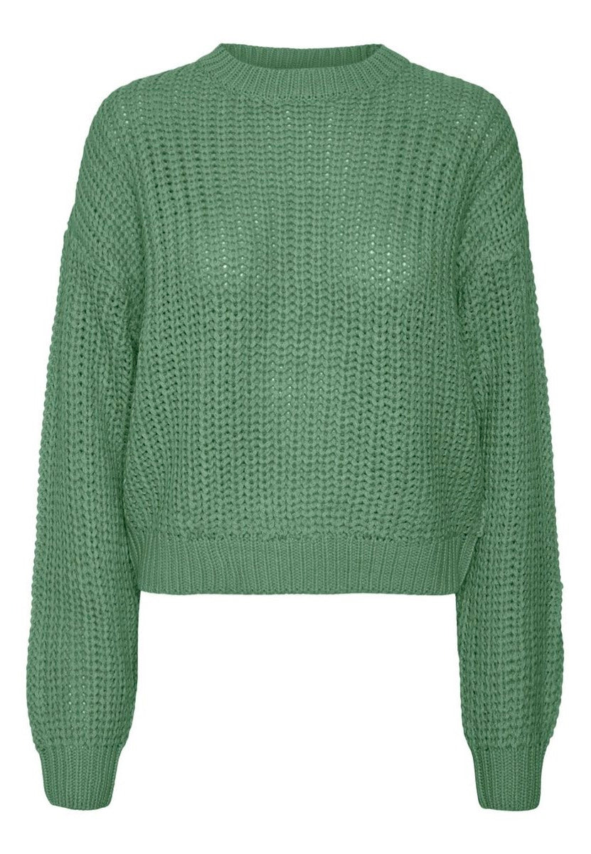 Noisy May - Charlie O Neck Foliage Green - Pullover | Women-Image
