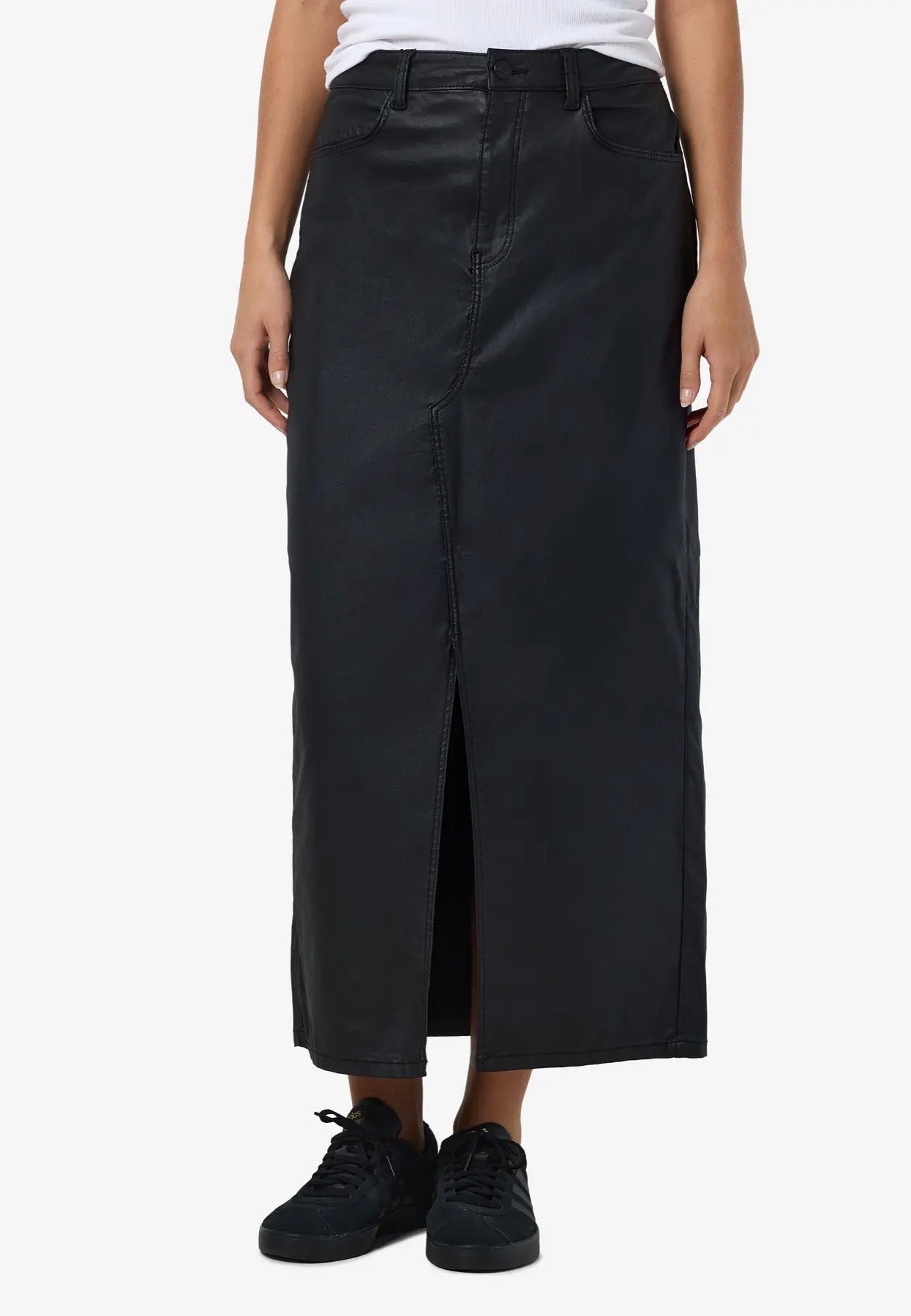 Noisy May - Kath Slit Long Coated Black - Skirt | Women-Image