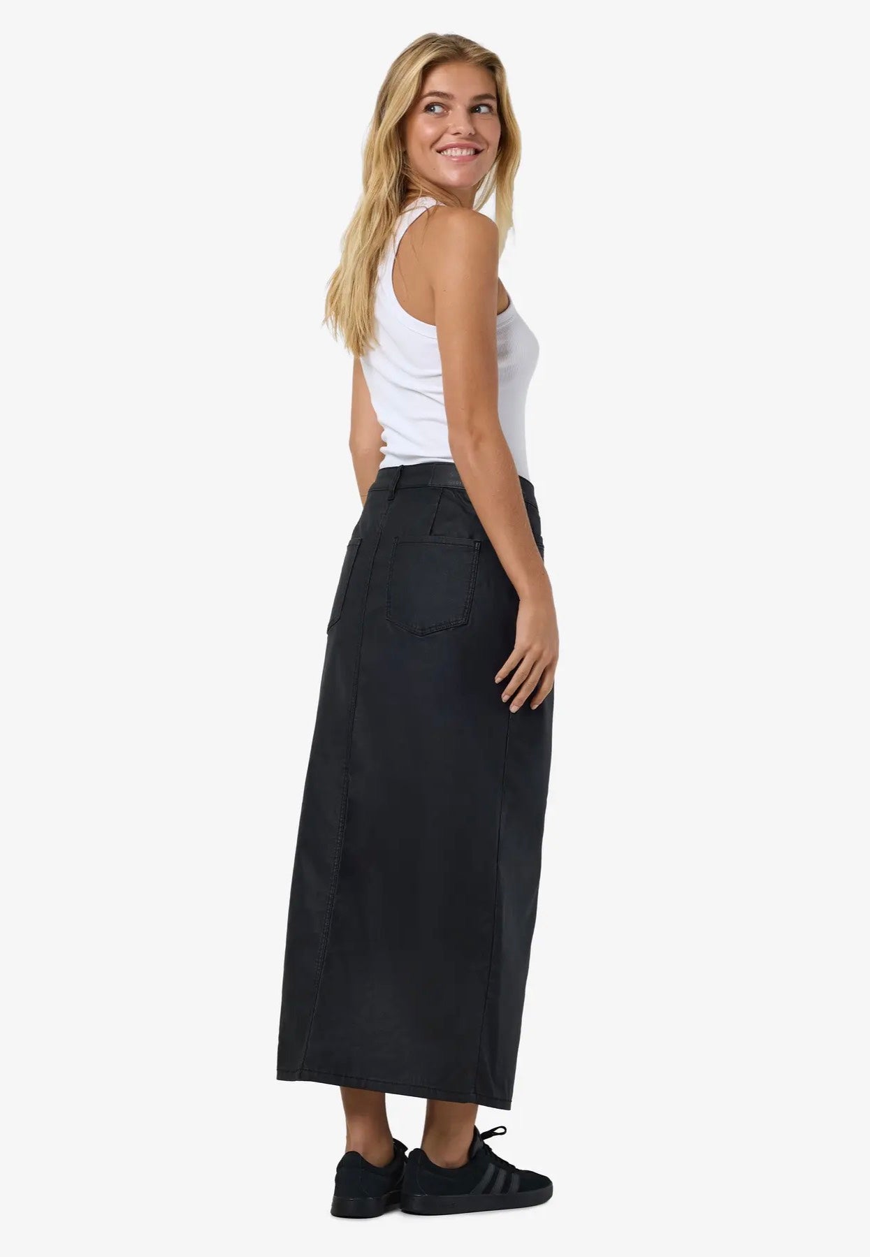 Noisy May - Kath Slit Long Coated Black - Skirt | Women-Image