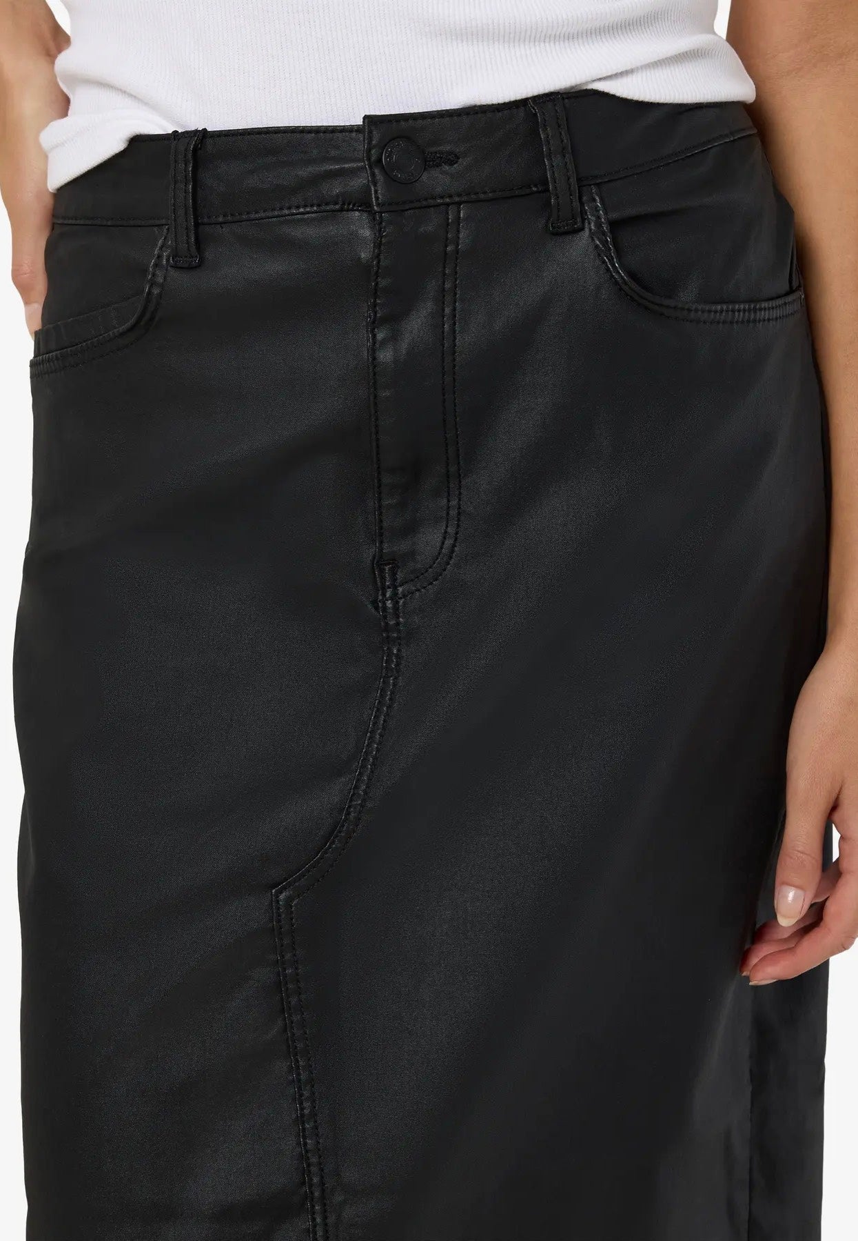 Noisy May - Kath Slit Long Coated Black - Skirt | Women-Image