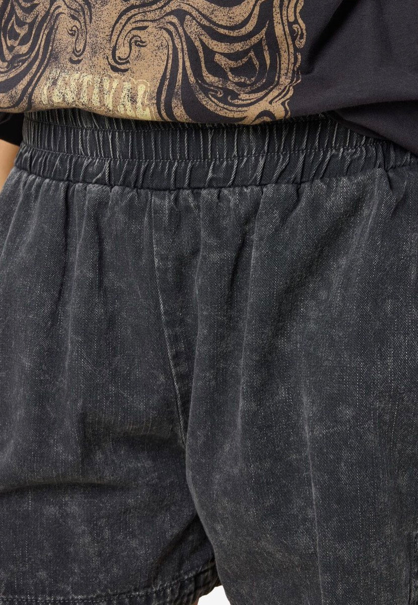 Noisy May - Oregon NW Denim Acid Black Washed - Shorts | Women-Image