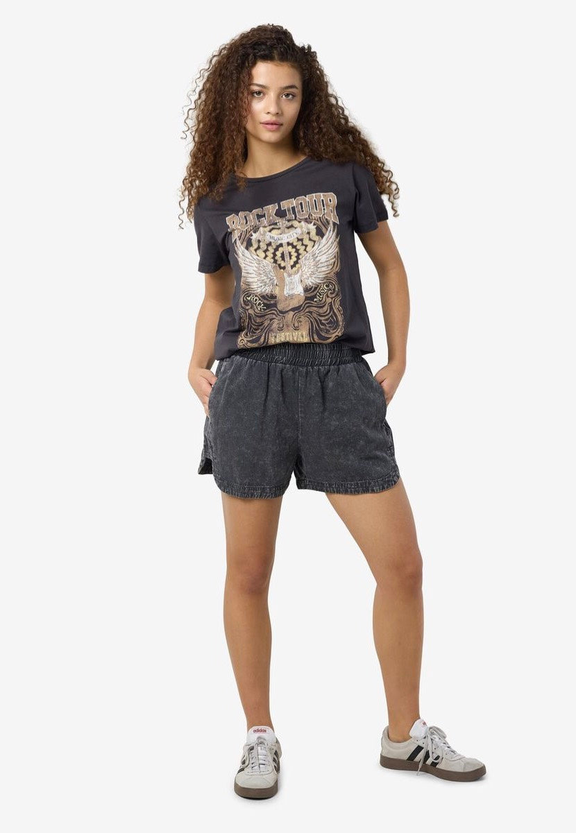 Noisy May - Oregon NW Denim Acid Black Washed - Shorts | Women-Image