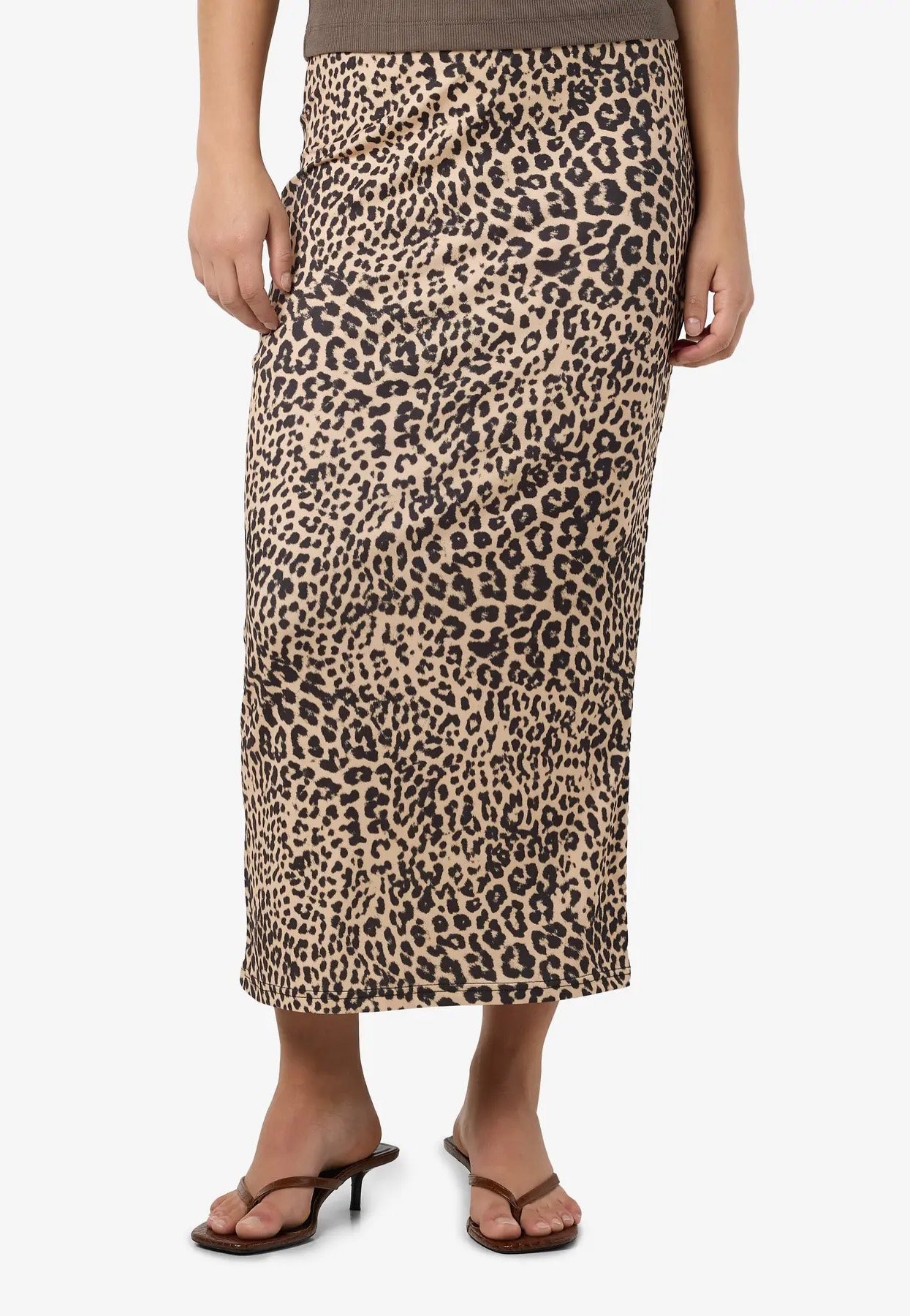 Noisy May - Avery Nw Midi Silver Mink Leo - Skirt | Women-Image