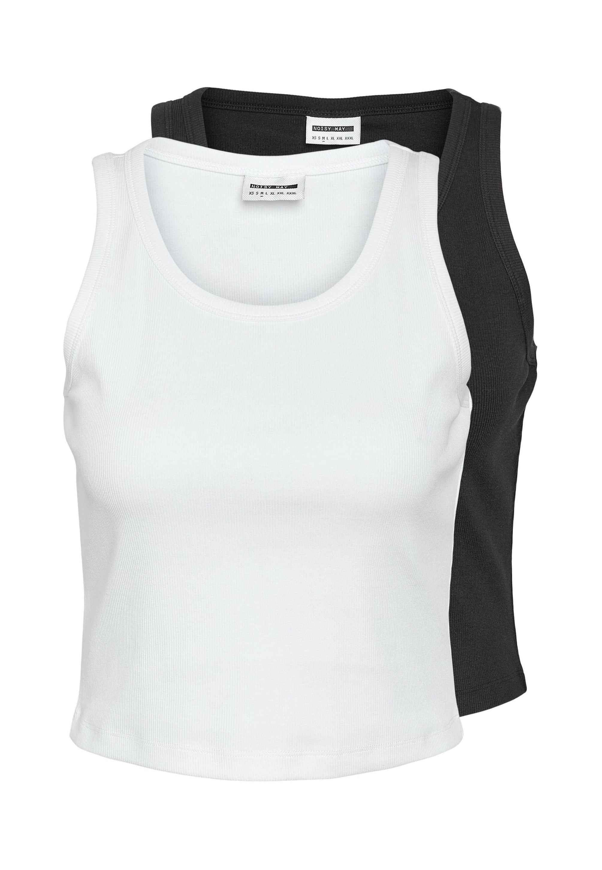 Noisy May - Sussie Pack Of 2 Black/Bright White - Tank | Women-Image