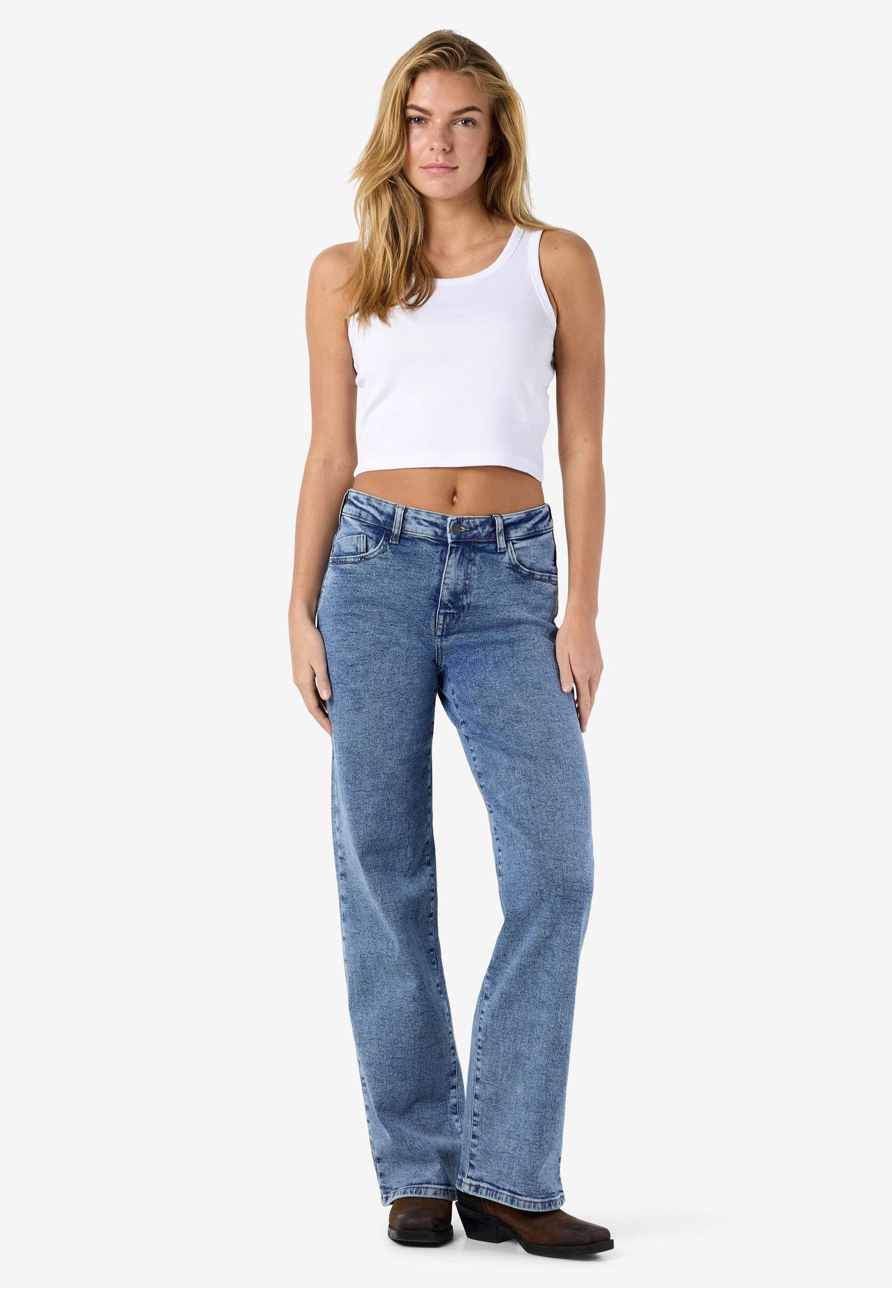 Noisy May - Sussie Pack Of 2 Black/Bright White - Tank | Women-Image