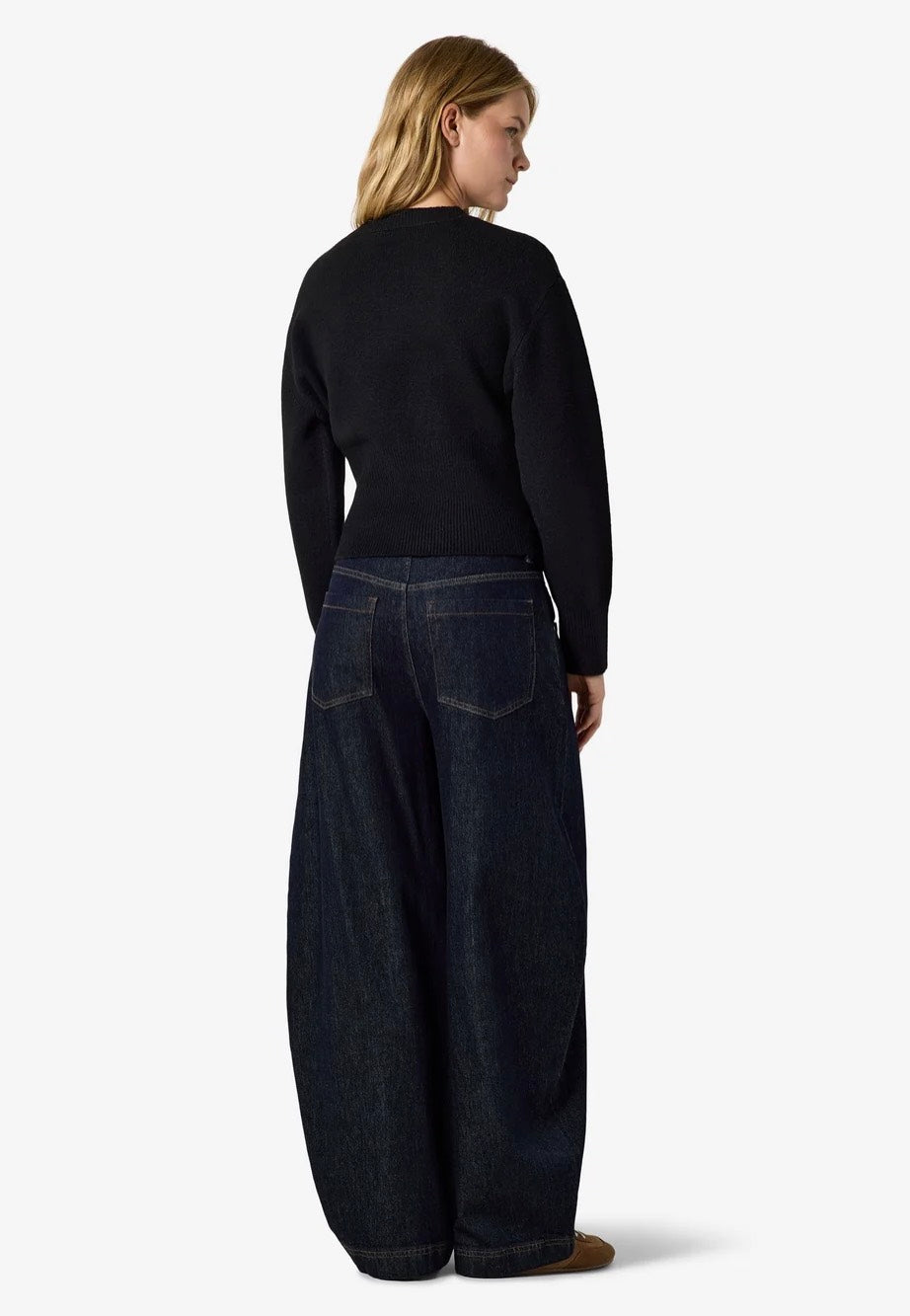 Noisy May Sloan O-Neck Knit Black Pullover | Women-Image