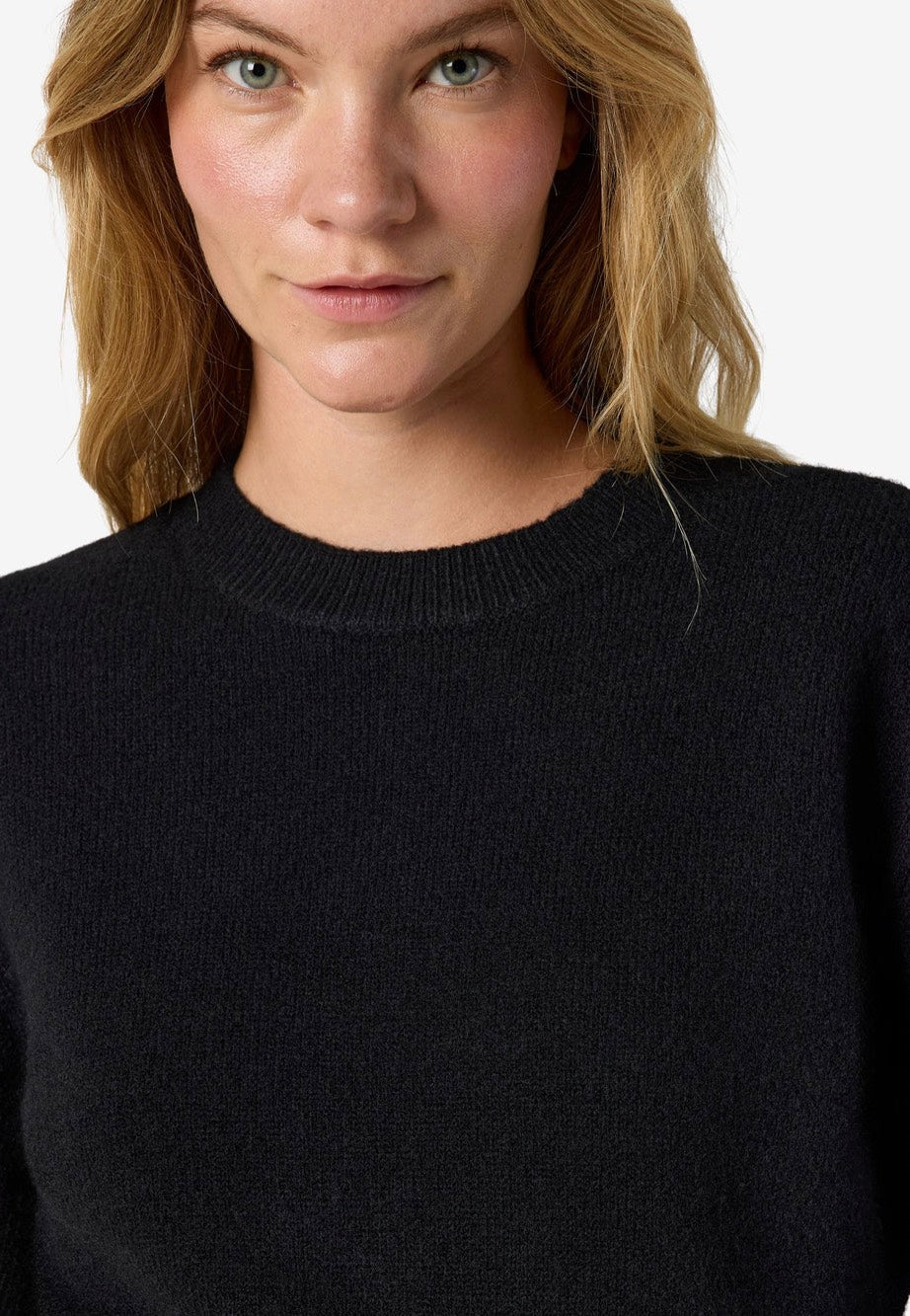 Noisy May Sloan O-Neck Knit Black Pullover | Women-Image