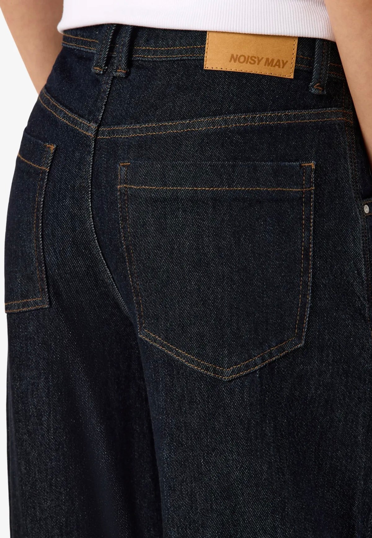 Noisy May Noah Barrel Dark Blue Denim Džíny | Women-Image